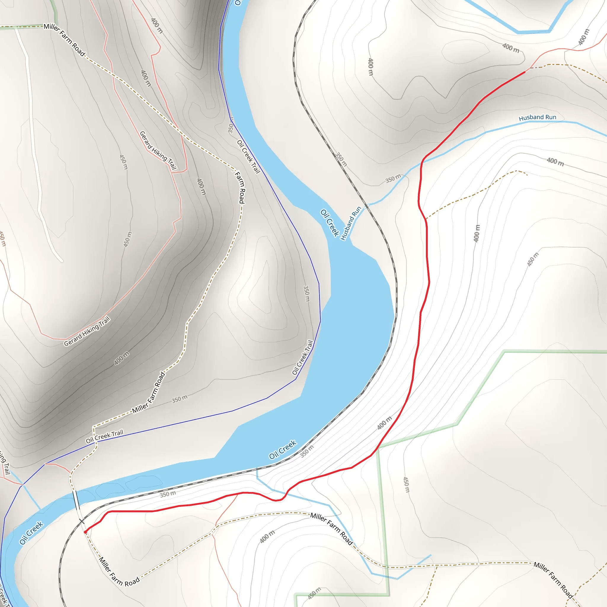 Oil Creek State Park and Husband Run mobile static map