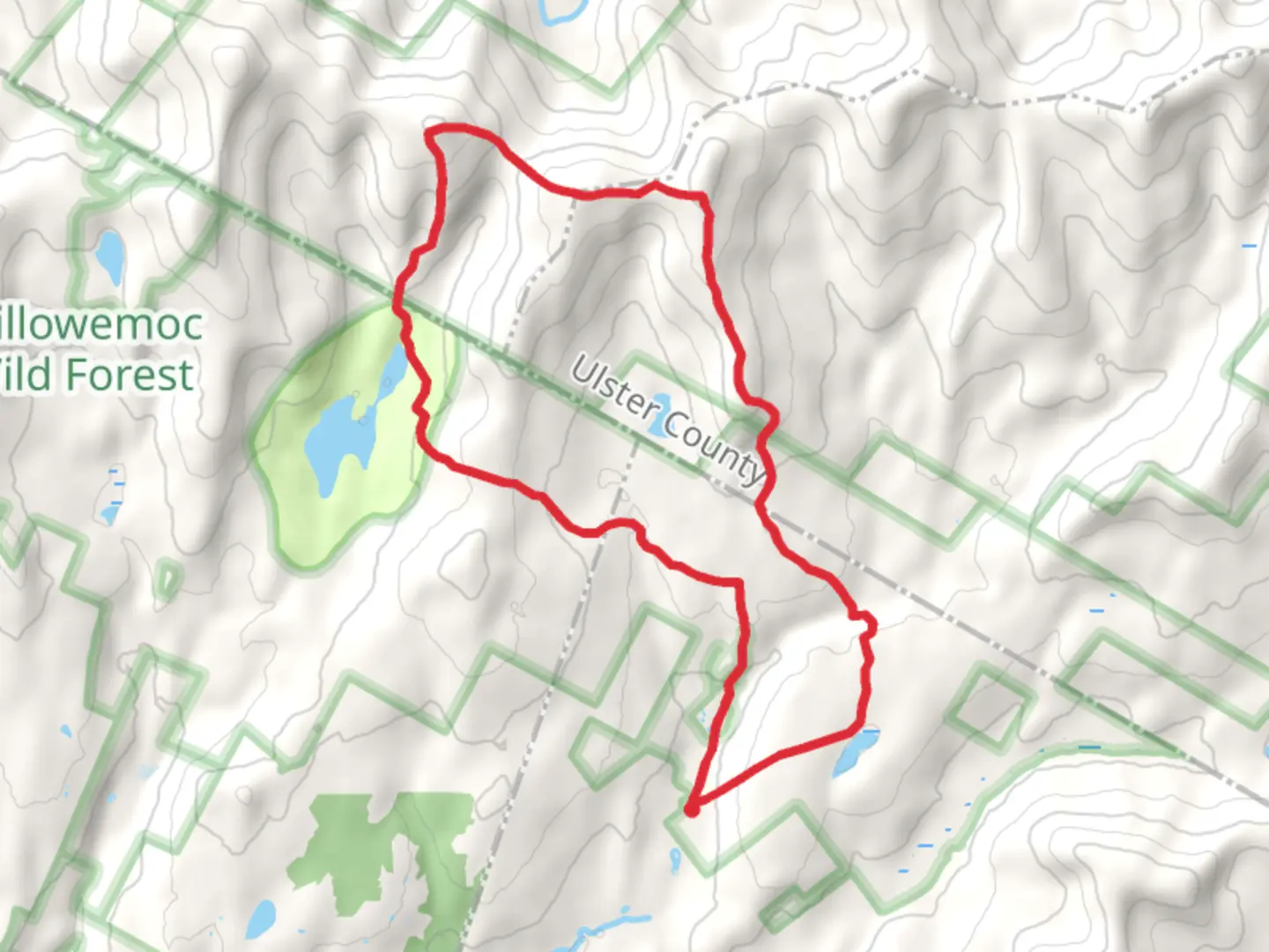 An image depicting the trail Sand Pond Mountain Loop and its surrounding area.
