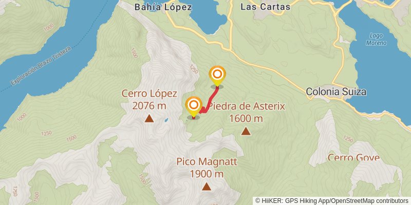 Bariloche Hut To Hut alt 3 Map
