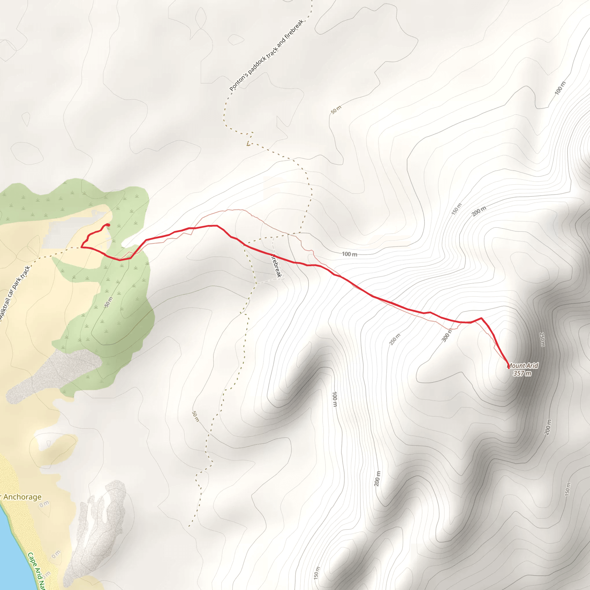 Mt Arid Trail mobile static map
