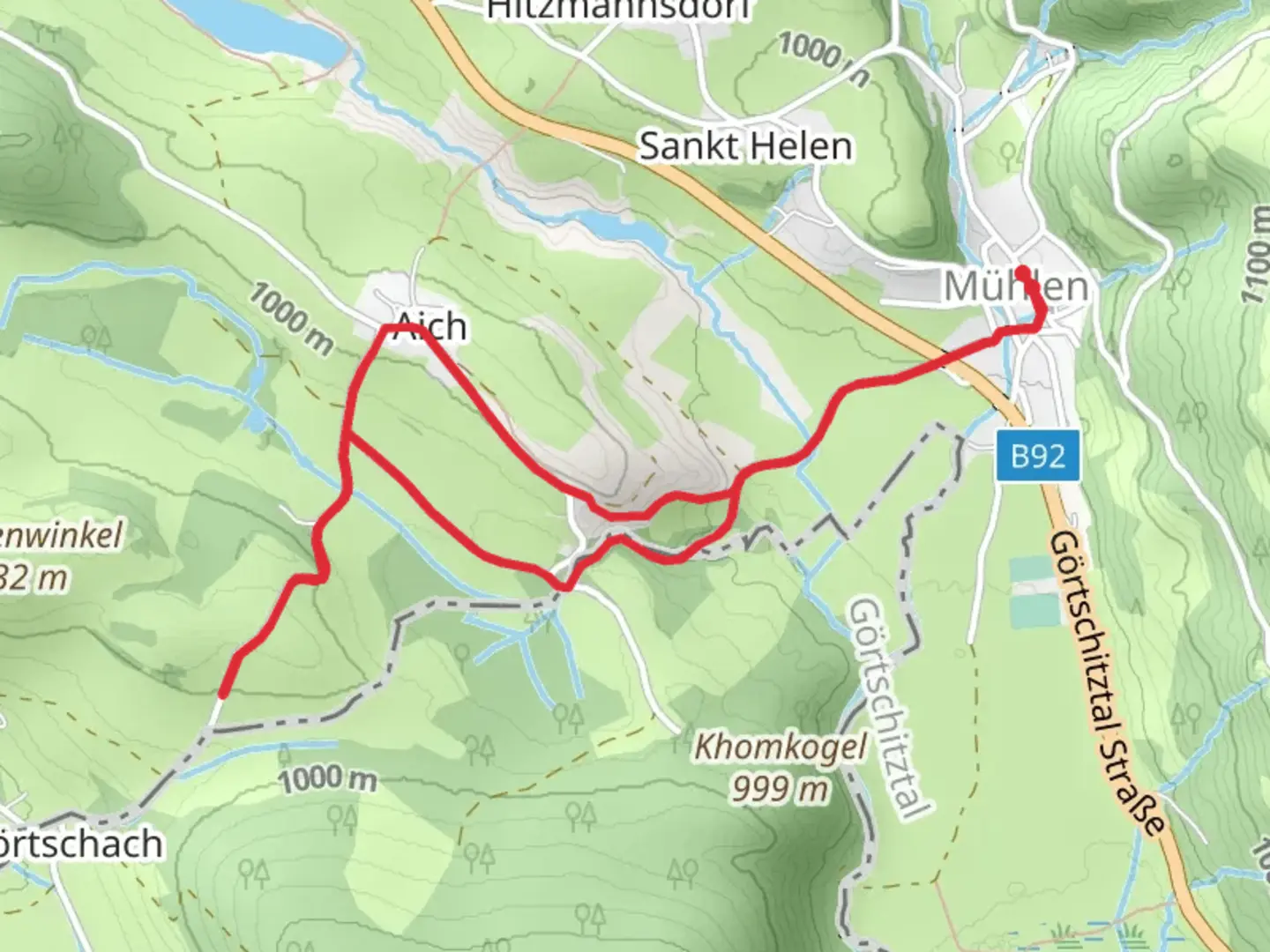 An image depicting the trail Hans in Luck Trail and its surrounding area.