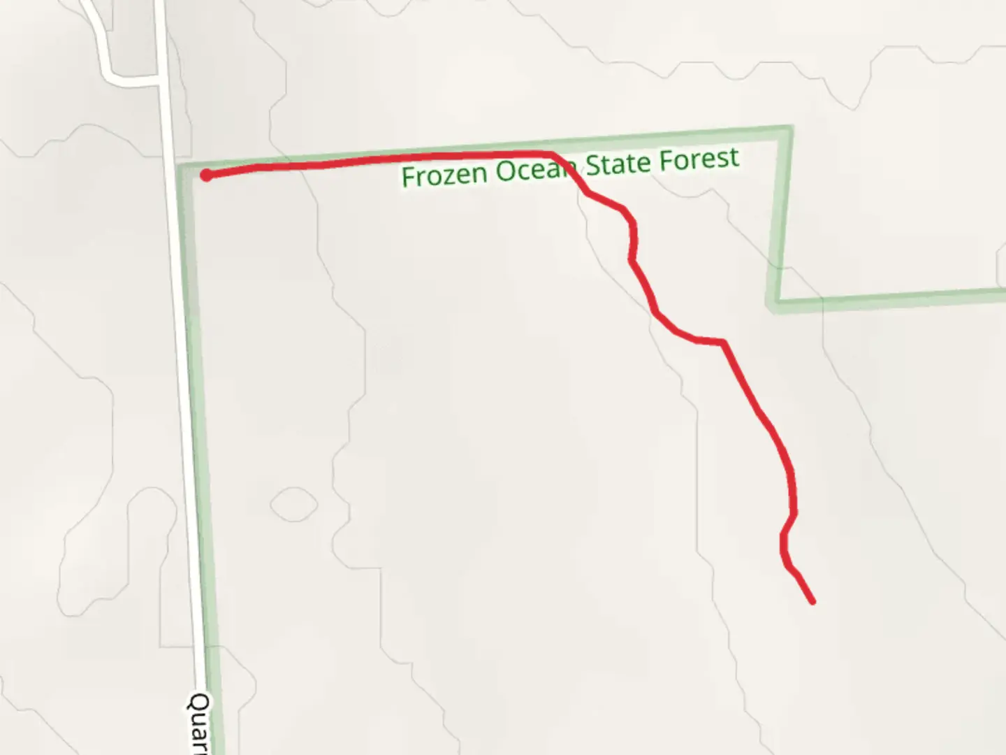 An image depicting the trail Quarry Road Out and Back and its surrounding area.