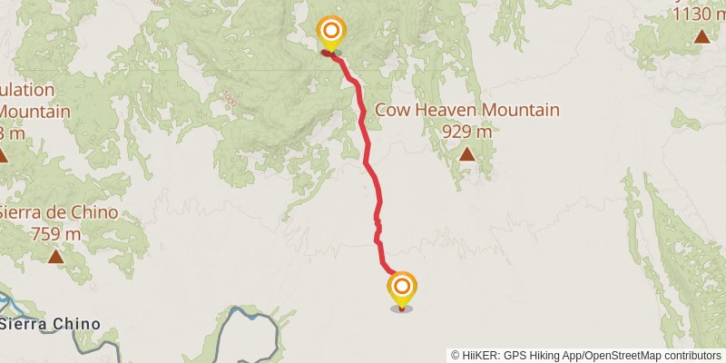 Dominguez Spring Trail stage 2 Map