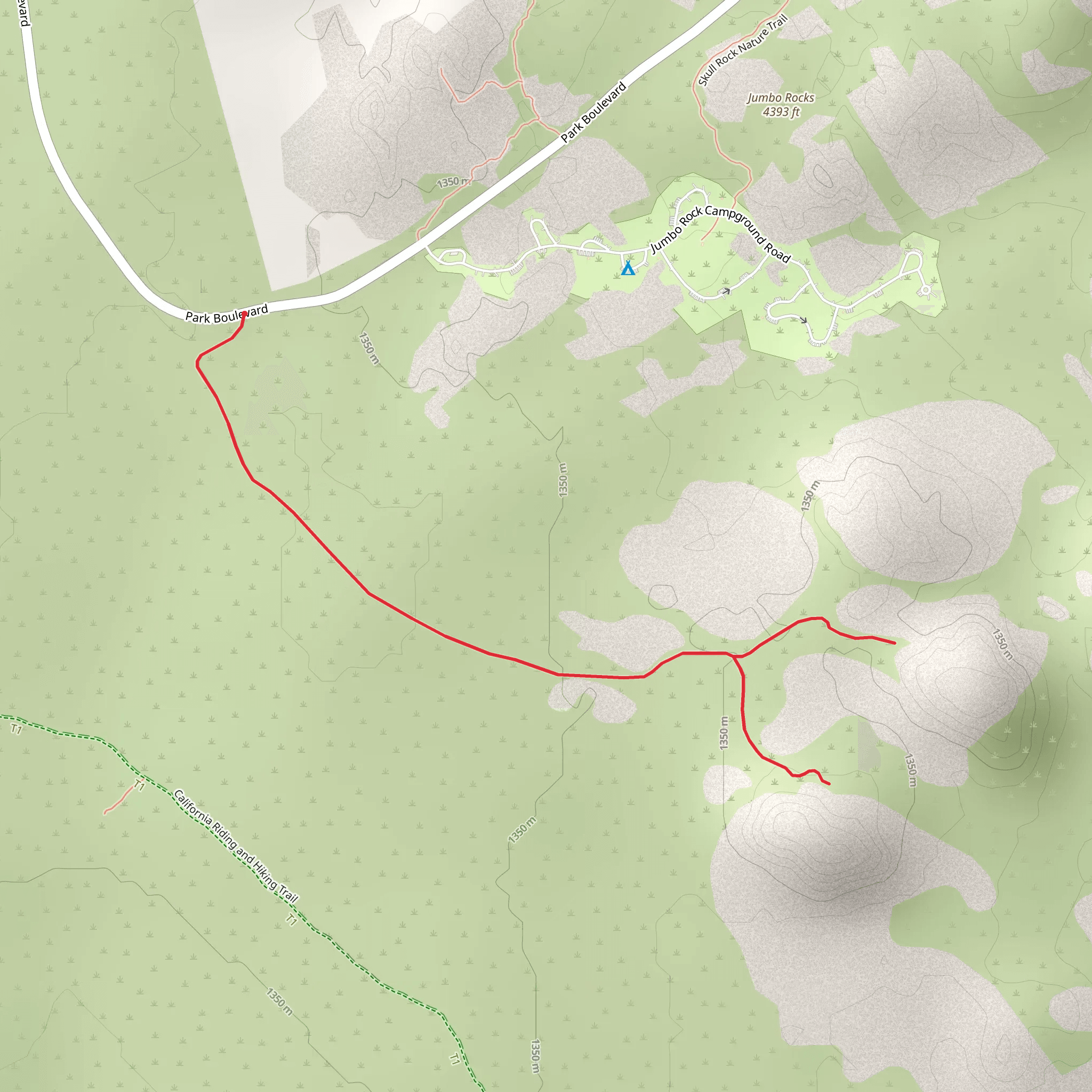 Park Boulevard South Hills Trail mobile static map