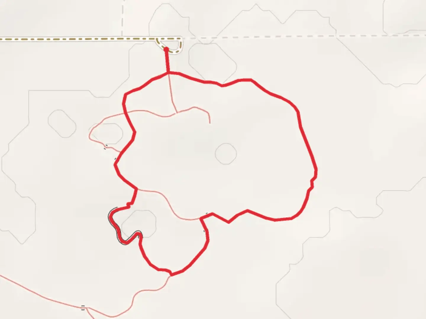 An image depicting the trail Bluestem Loop and its surrounding area.