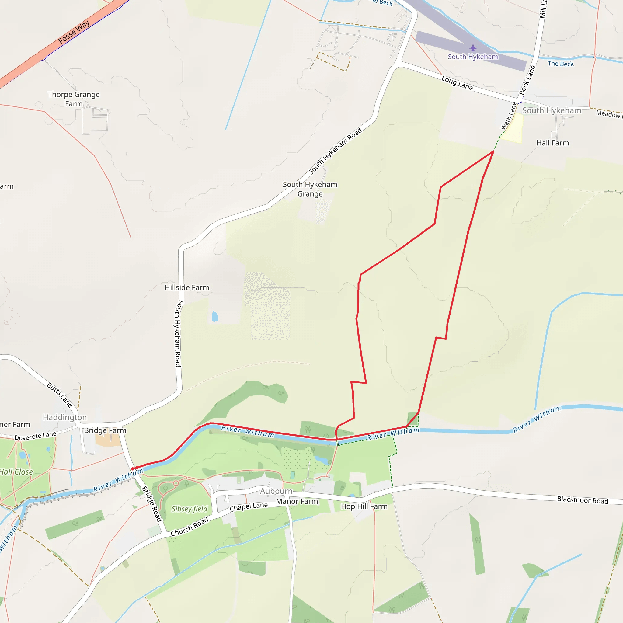 Wath Lane Walk mobile static map