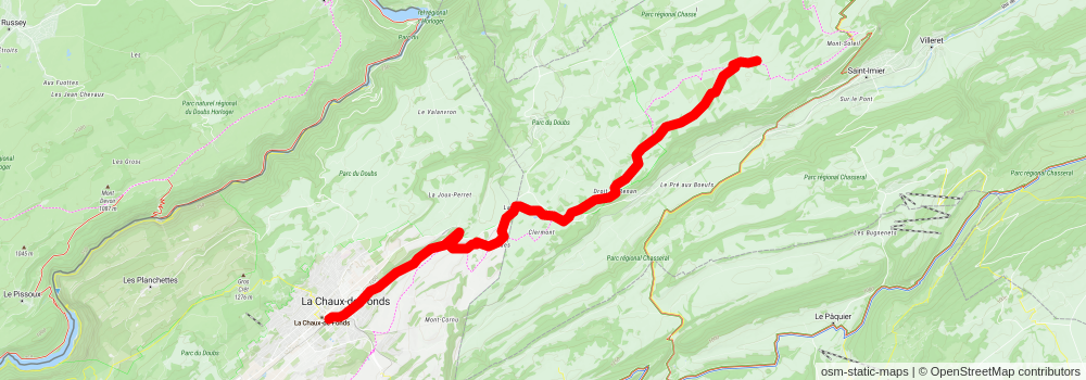 Chemin du Jura bernois stage 4 Map