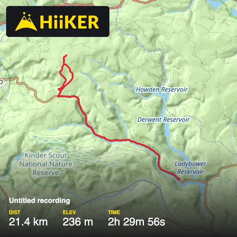 A map preview of the recording Untitled recording.