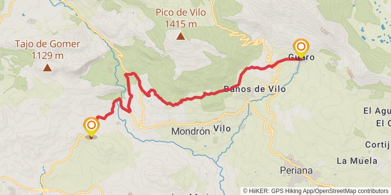 Gran Senda De Malaga stage 11 Map