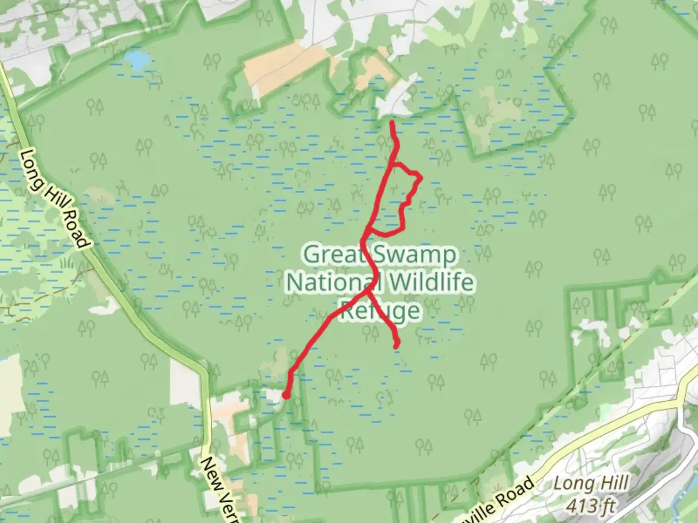 An image depicting the trail Orange Trail from Whitebridge Road and its surrounding area.