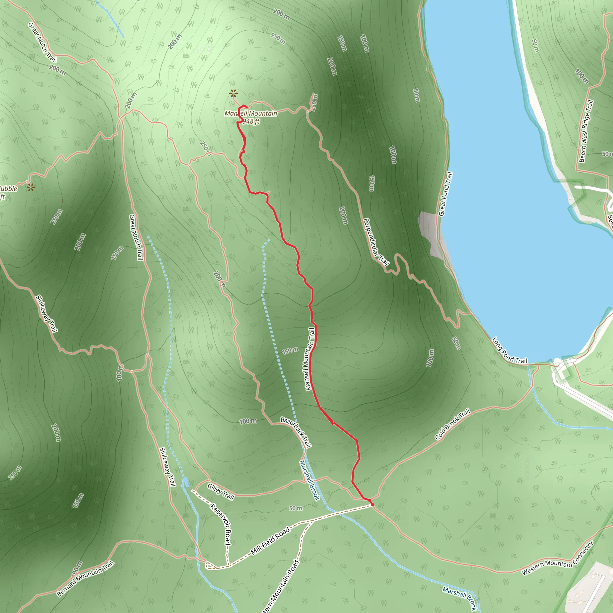 Mansell Mountain Trail mobile static map