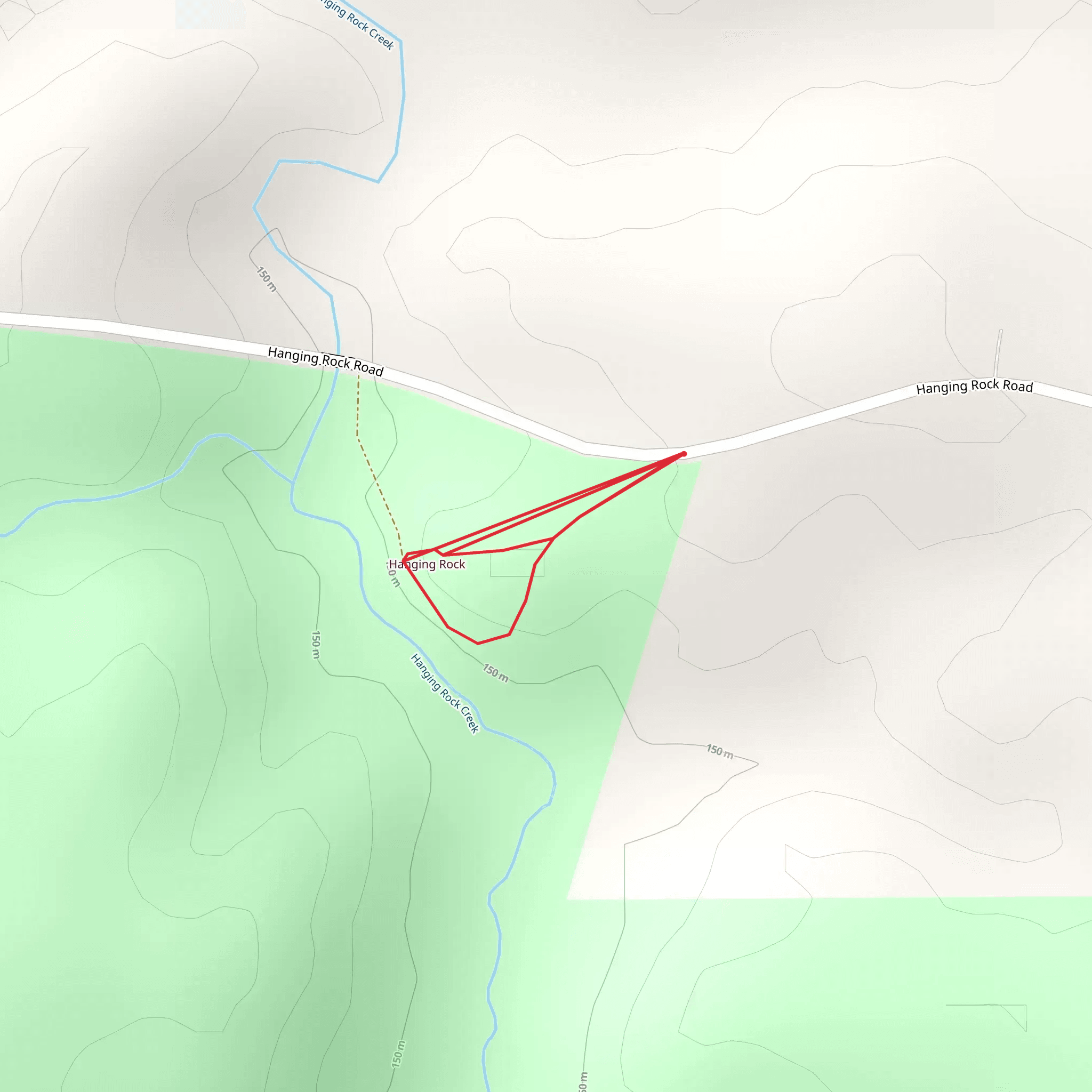 Hanging Rock Road Loop mobile static map