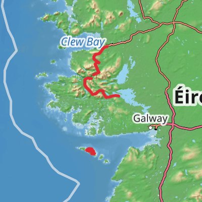 Connemara and the West of Ireland 10-Day Moderate Tour (Hillwalk Tours) mobile static map