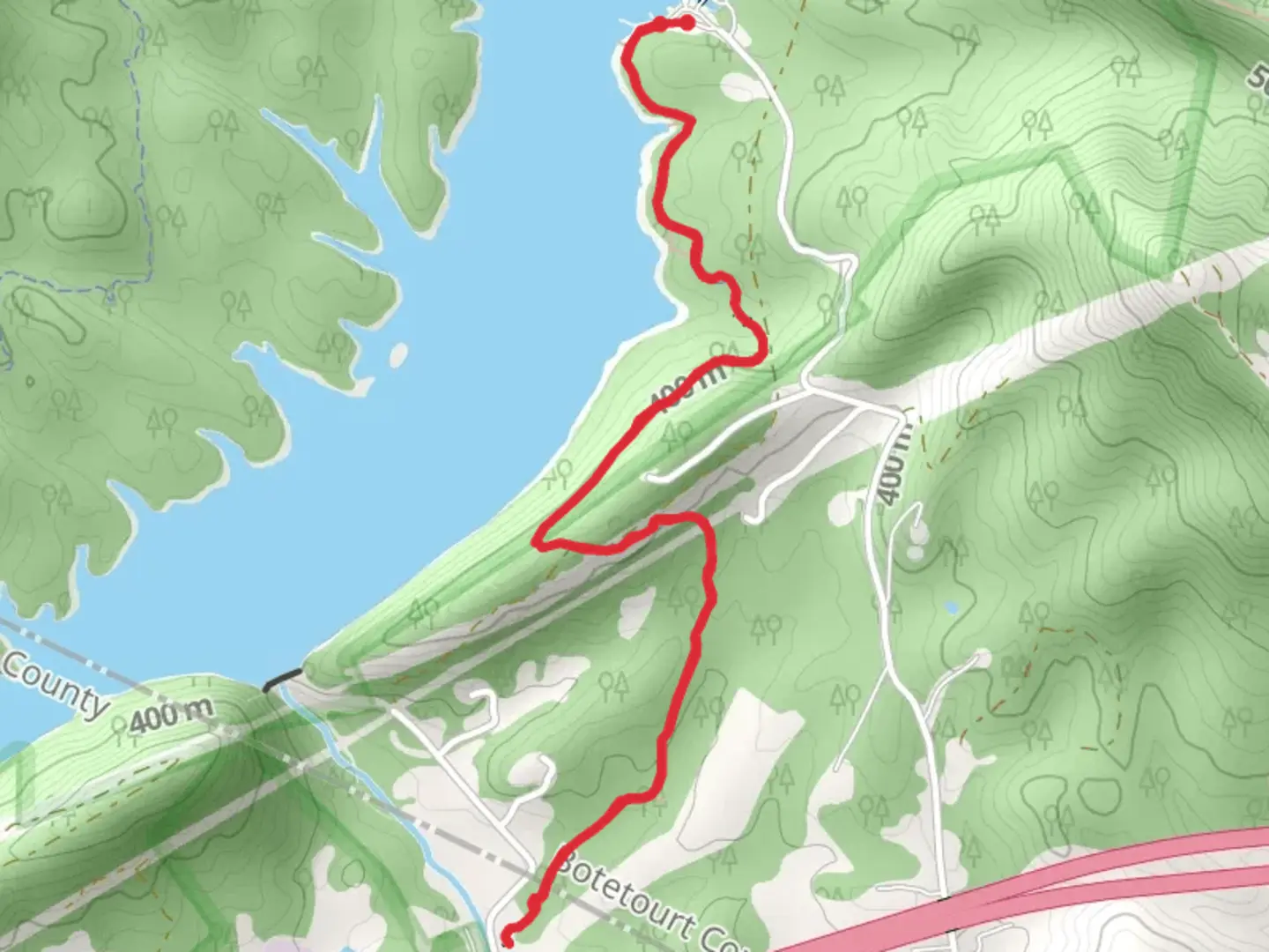 An image depicting the trail Tinker Creek Greenway Trail and its surrounding area.