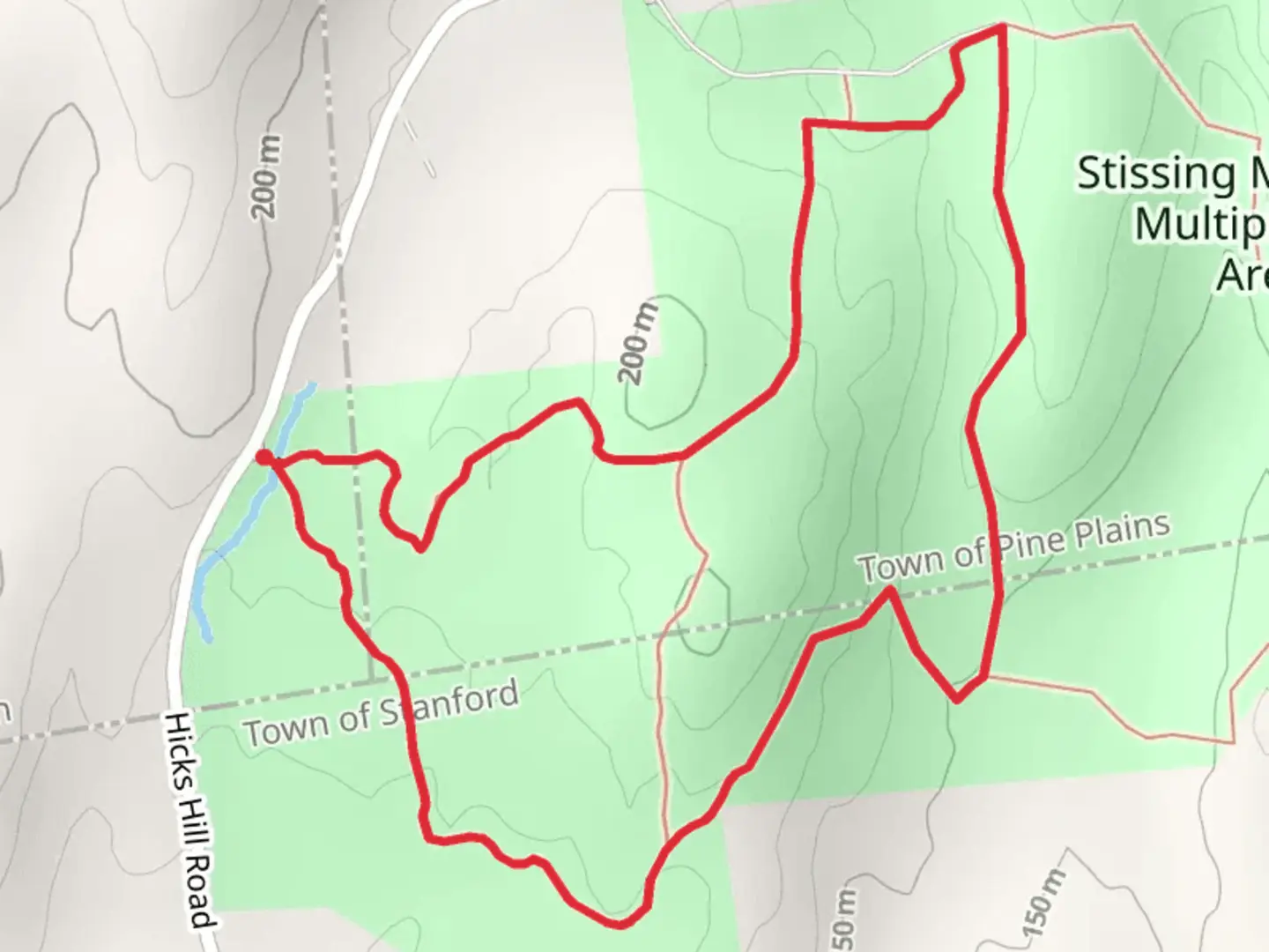 An image depicting the trail Blue Buzzard Trail Loop and its surrounding area.