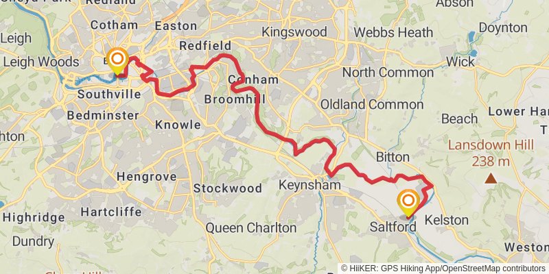 River Avon Trail stage 2 Map