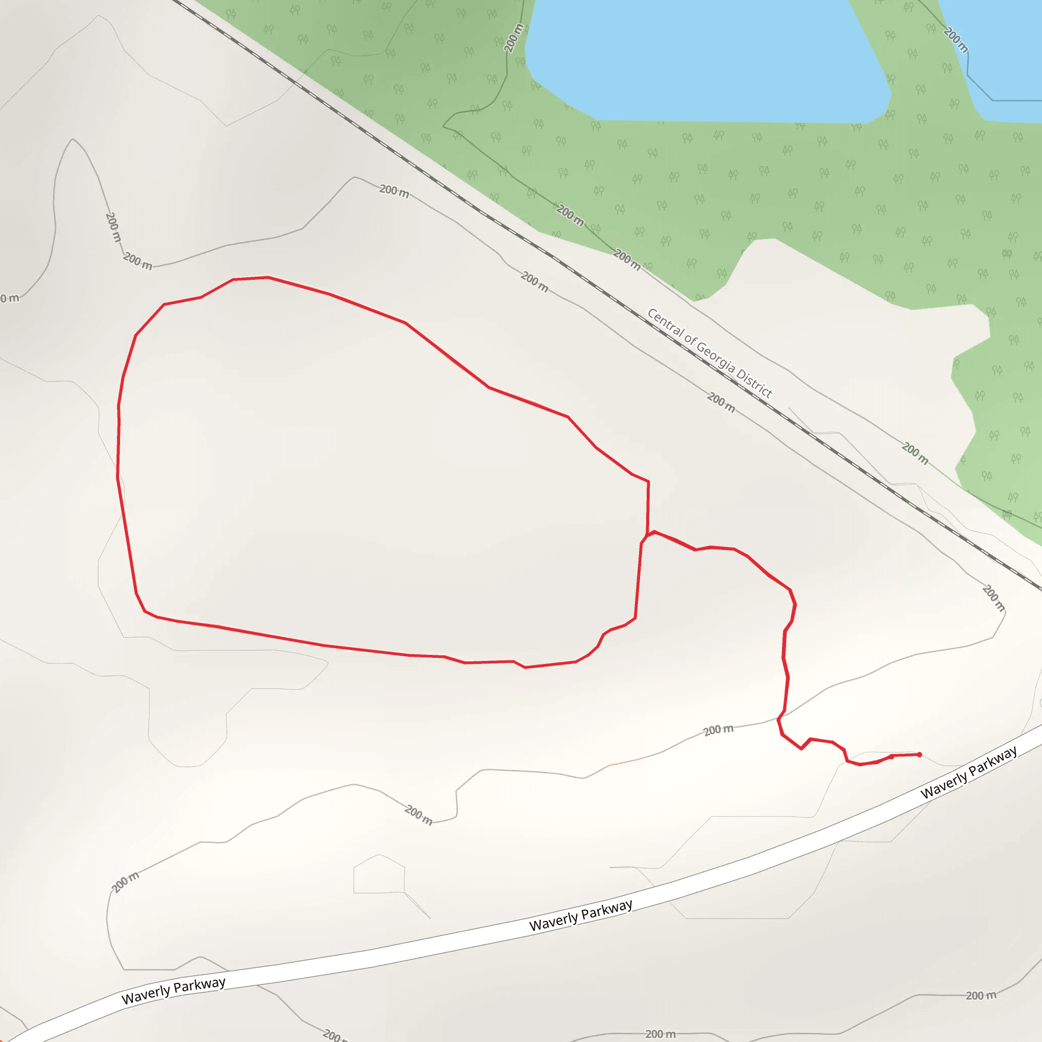 Waverly Parkway Loop mobile static map