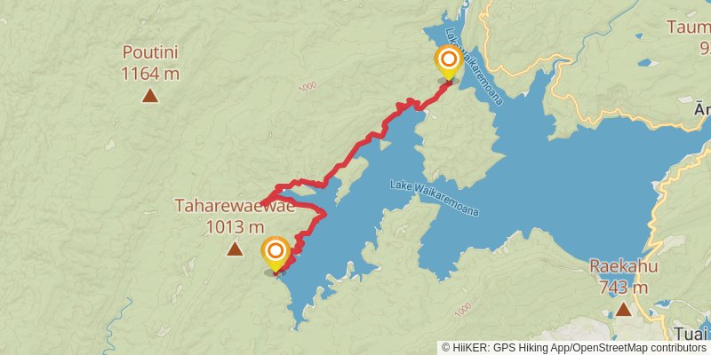 Lake Waikaremoana Loop stage 3 Map
