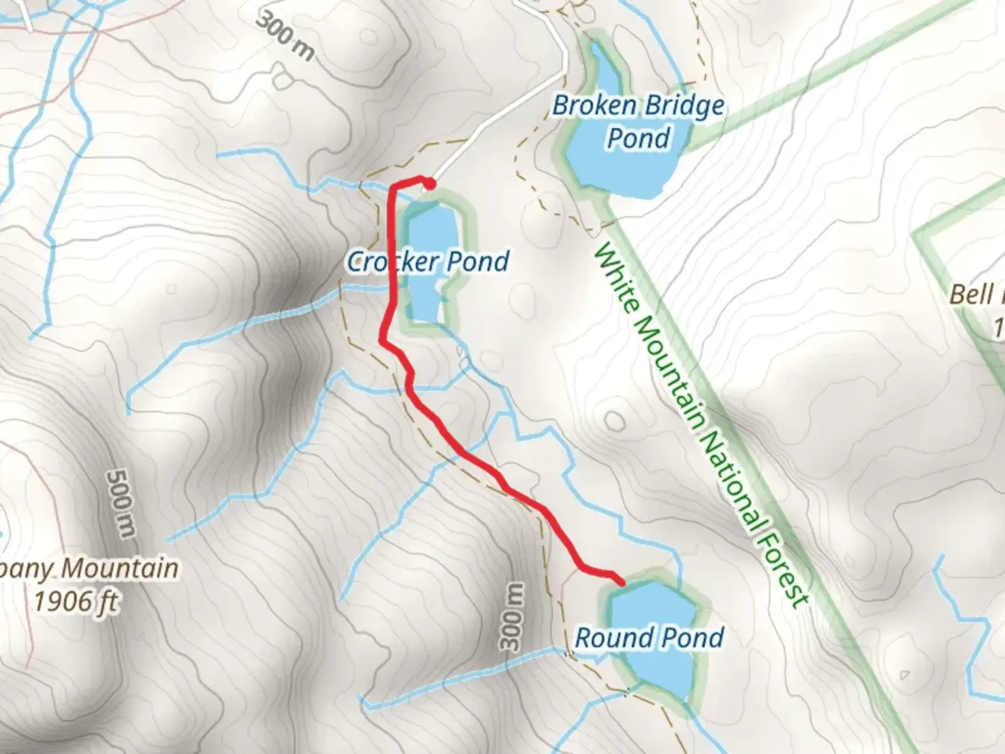 An image depicting the trail Albany Brook Trail and its surrounding area.