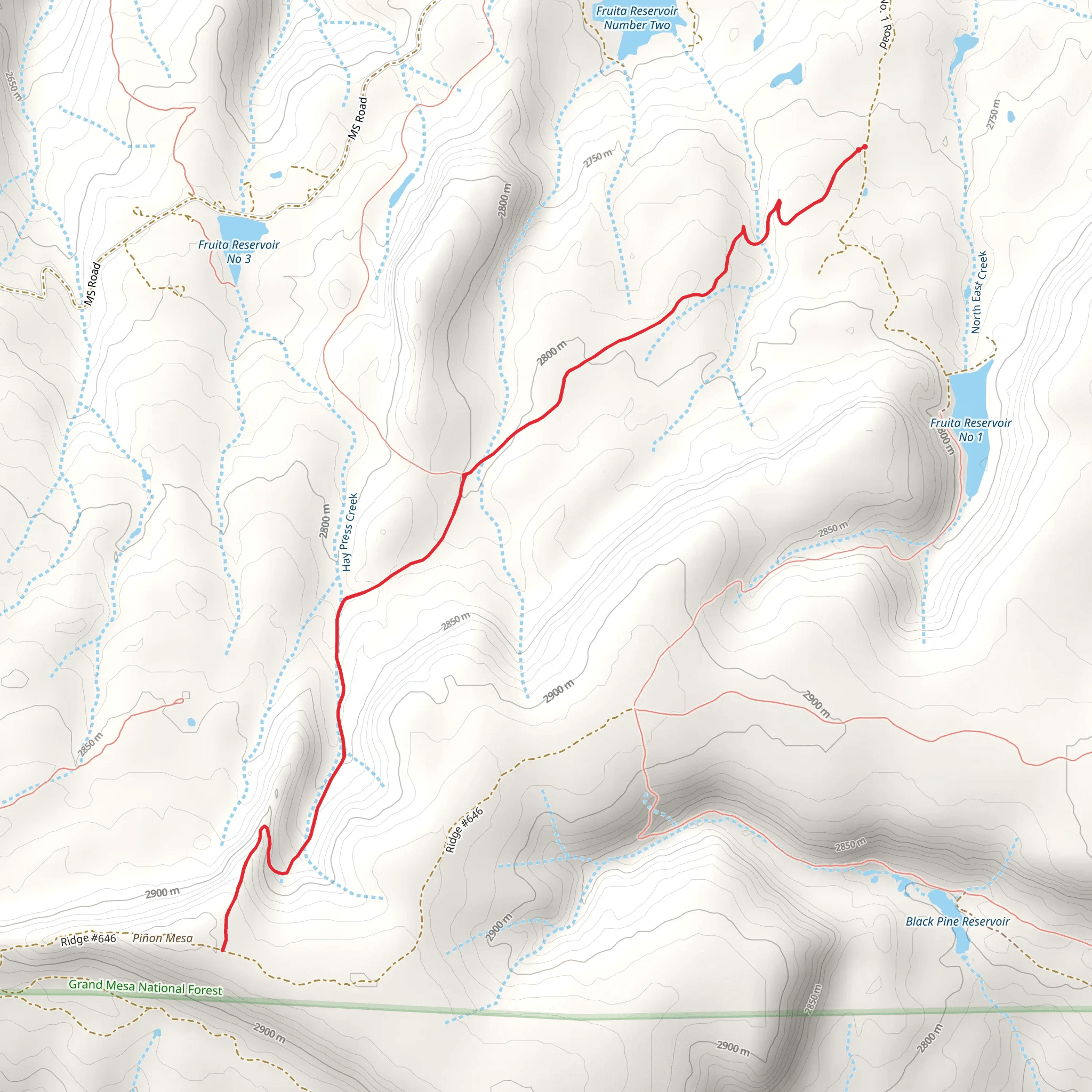 Haypress Trail mobile static map