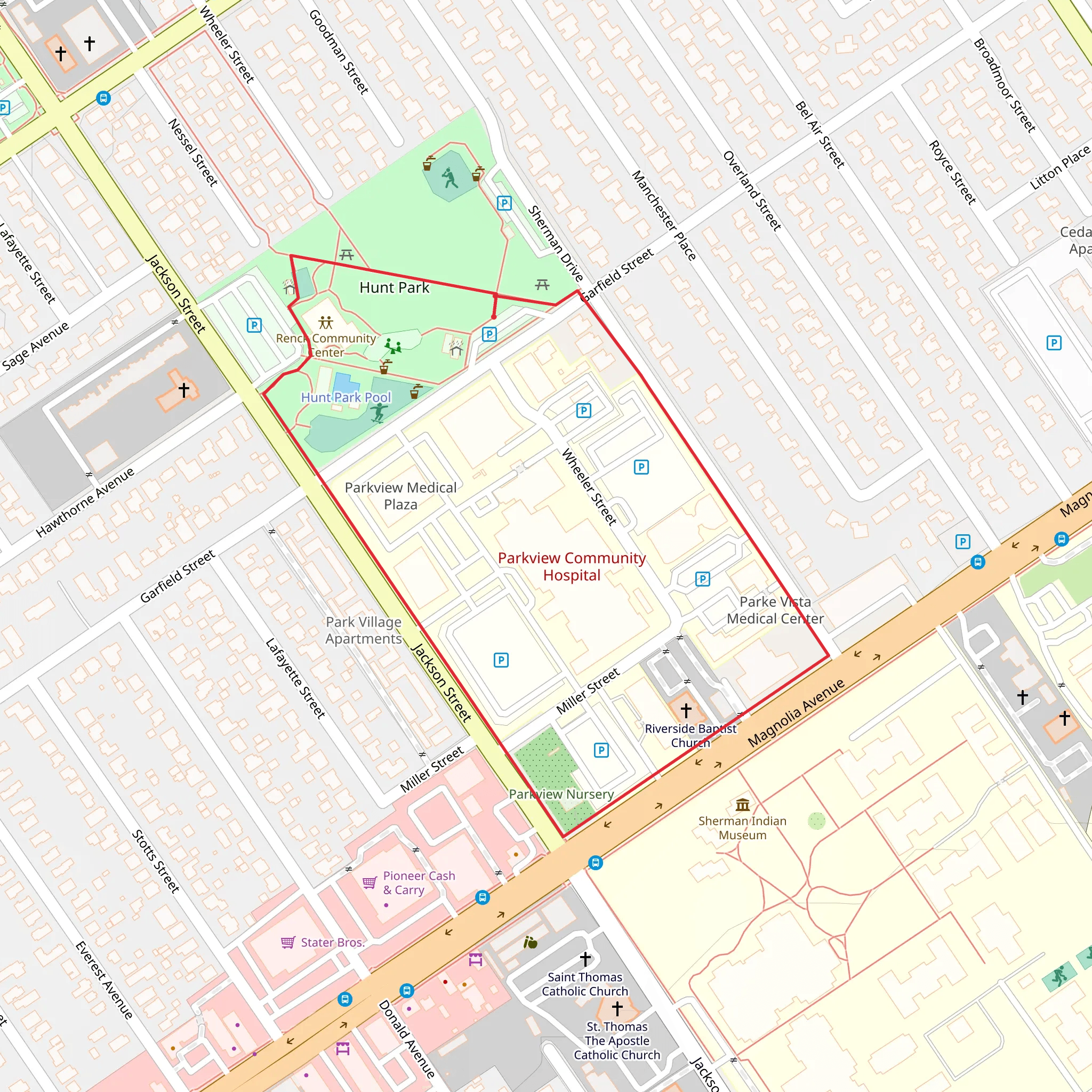 Hunt Park Loop mobile static map