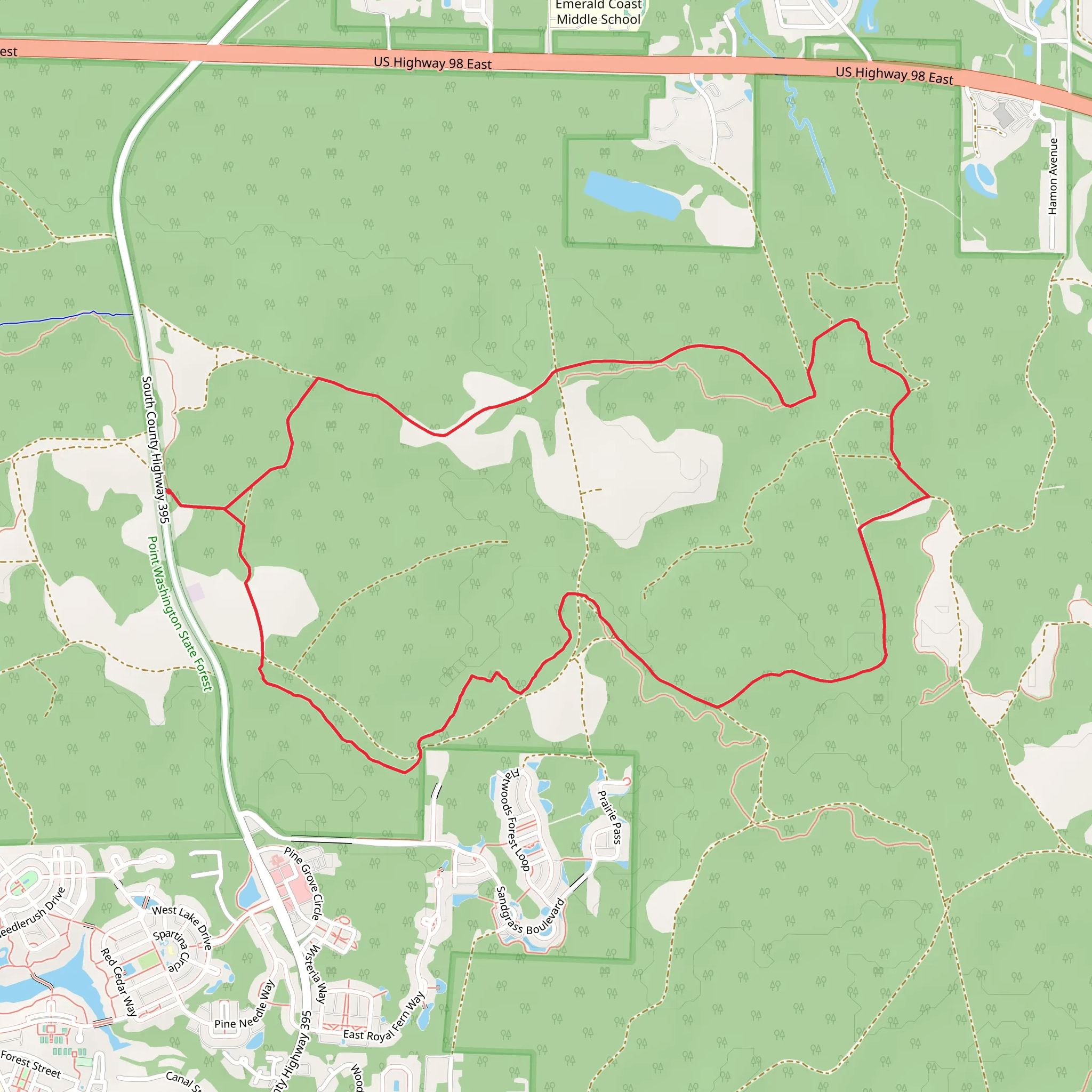 Orange Loop Trail mobile static map