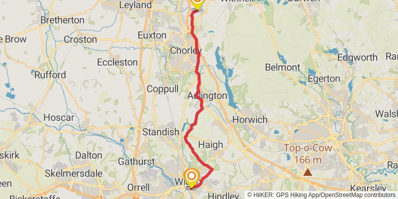 Leeds and Liverpool Canal Walk stage 7 Map