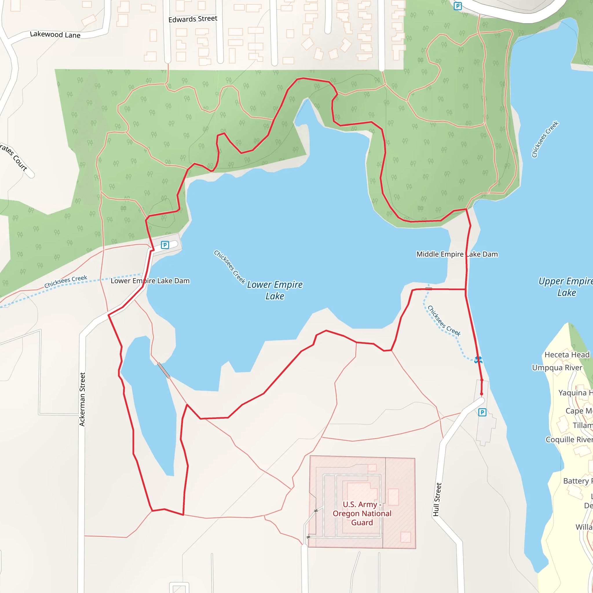 Lower Empire Lake Loop mobile static map