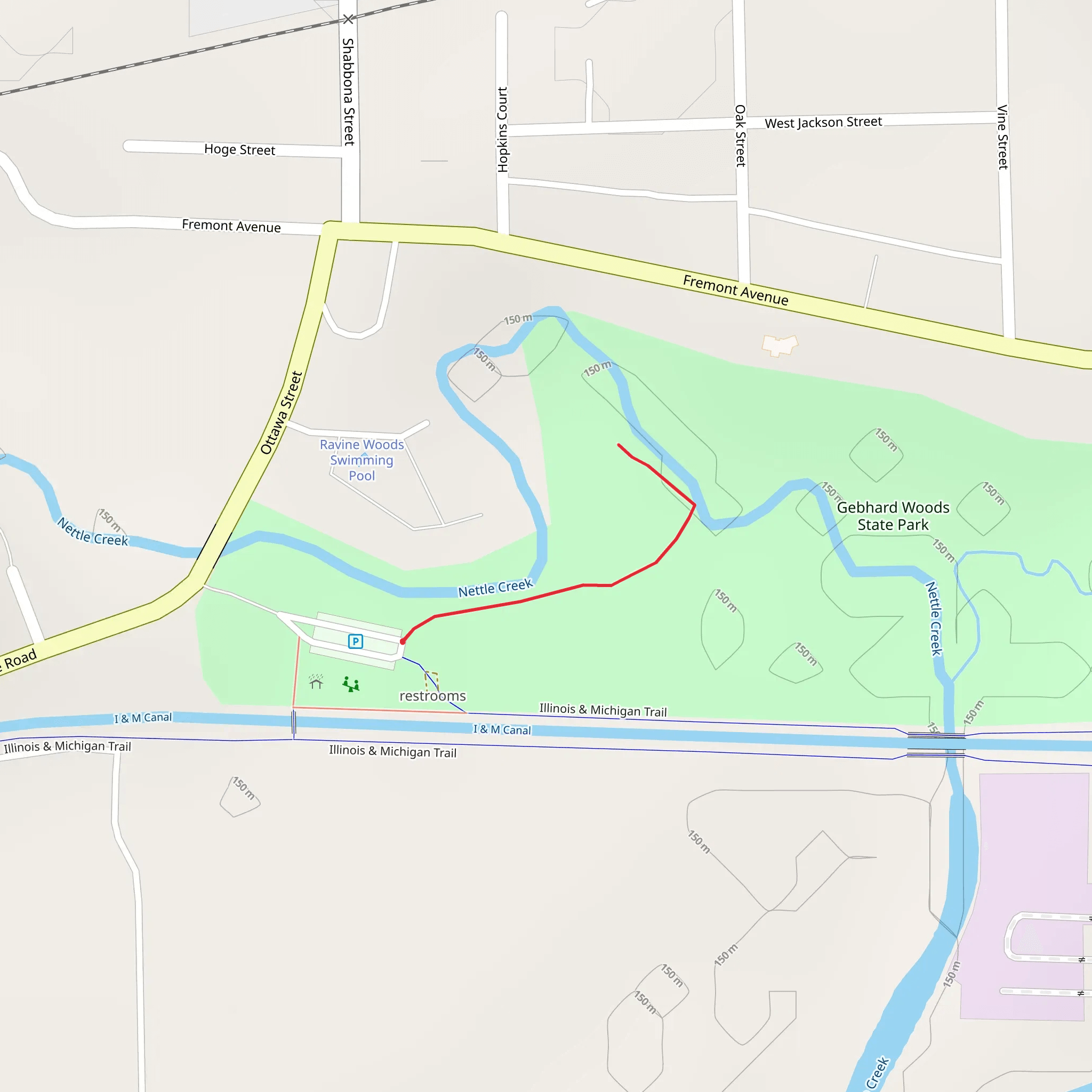 Nettlr Creek - Gebhard Woods State Park mobile static map