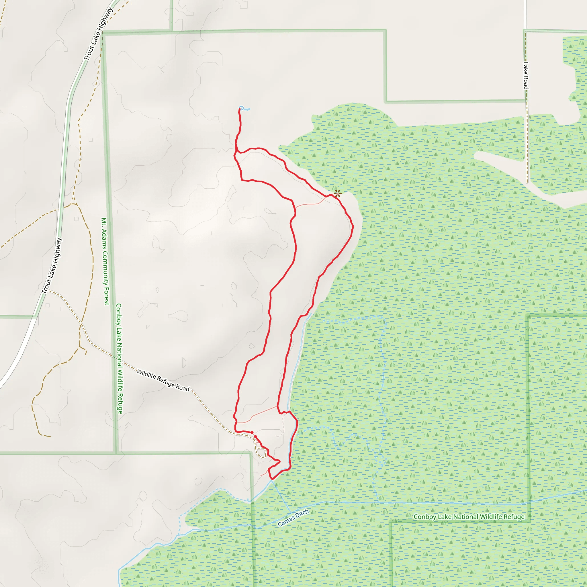Willard Spring Loop Trail mobile static map