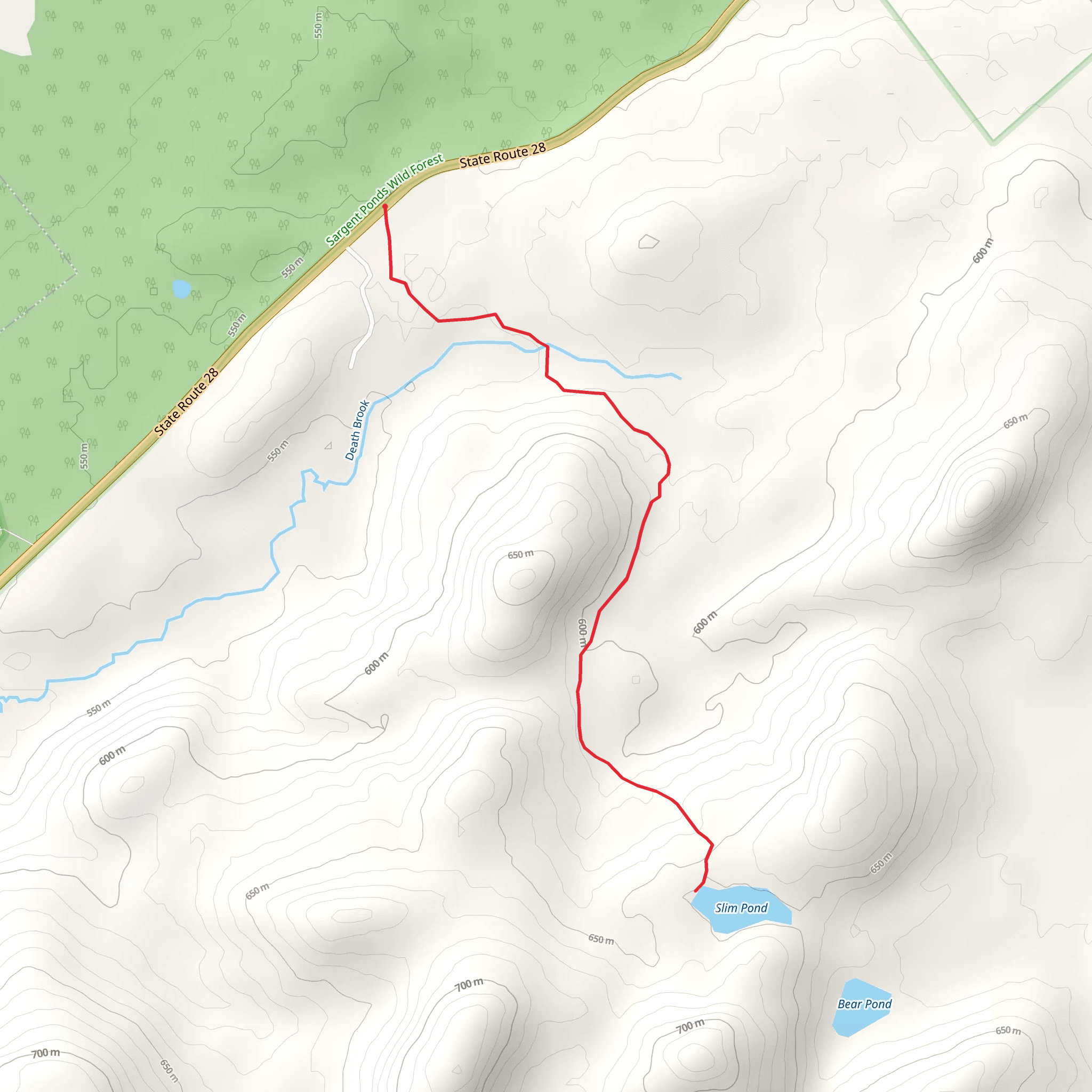 Slim Pond Trail mobile static map