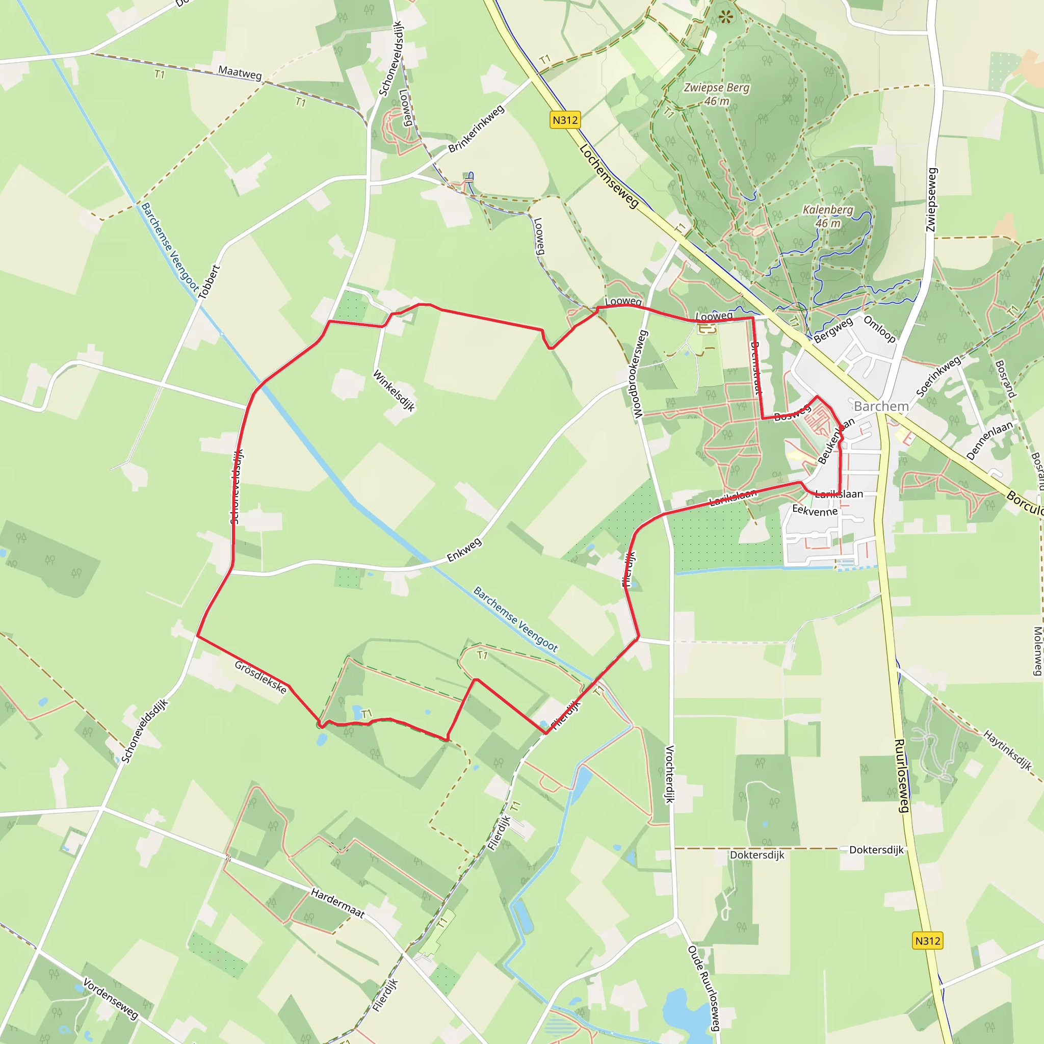 Ommetje Barchem Loop mobile static map