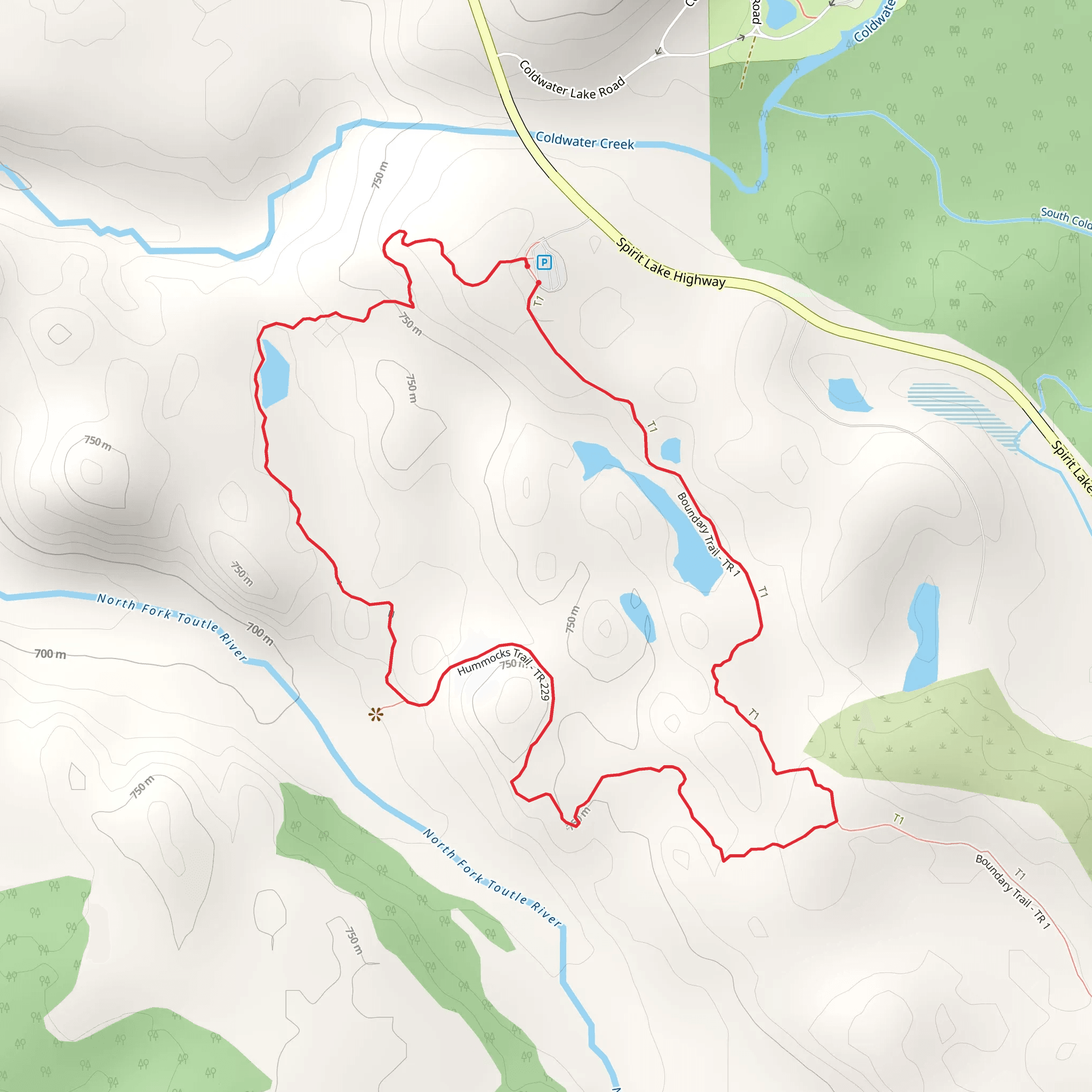 Hummocks Loop Trail mobile static map