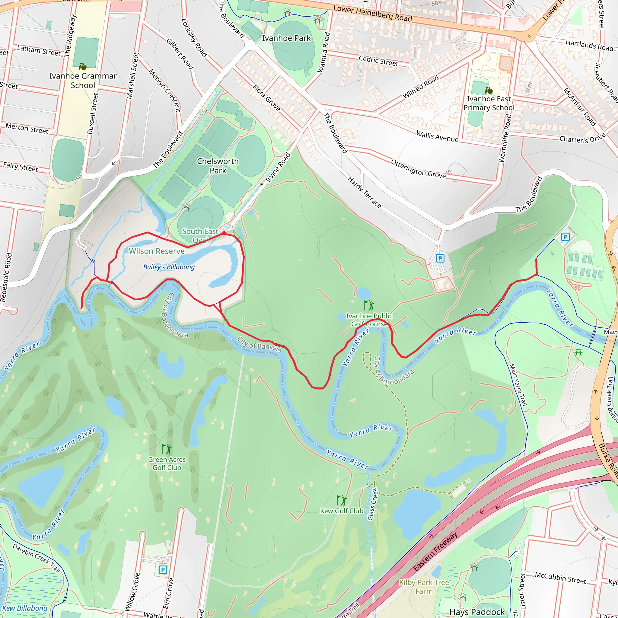 Wilsons Reserve - Urban Oasis Walk mobile static map