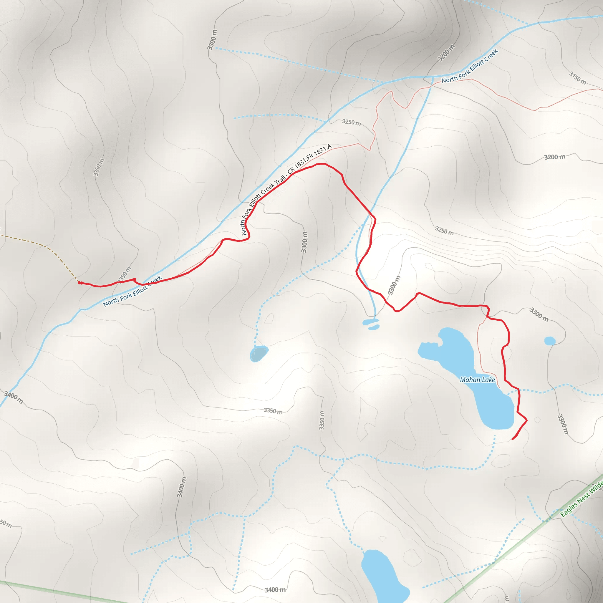 Mahan Lake Trail mobile static map