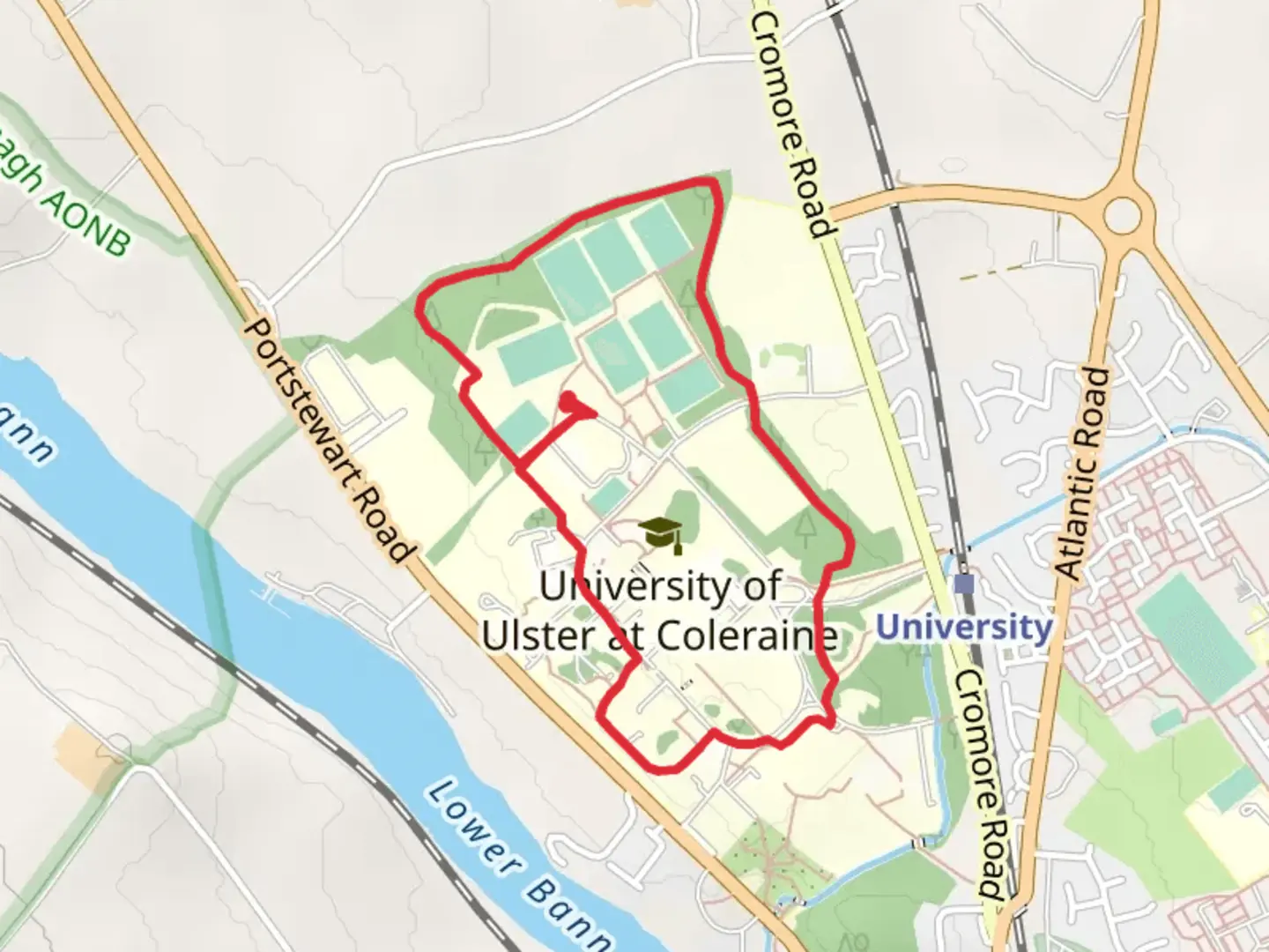 An image depicting the trail Campus Trail and its surrounding area.