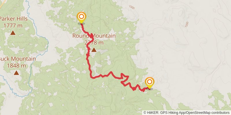 Oregon Desert Trail stage 16 Map