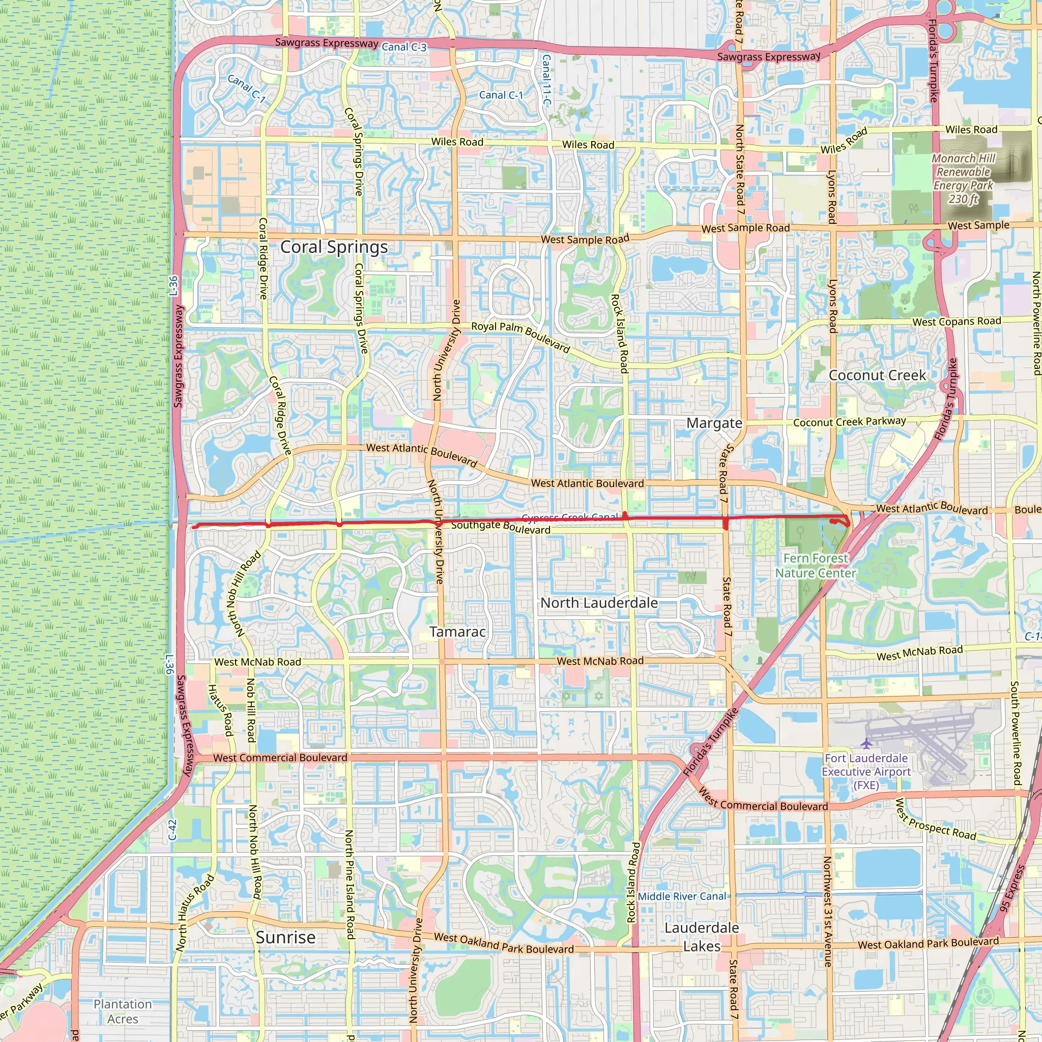 Cypress Creek Greenway mobile static map