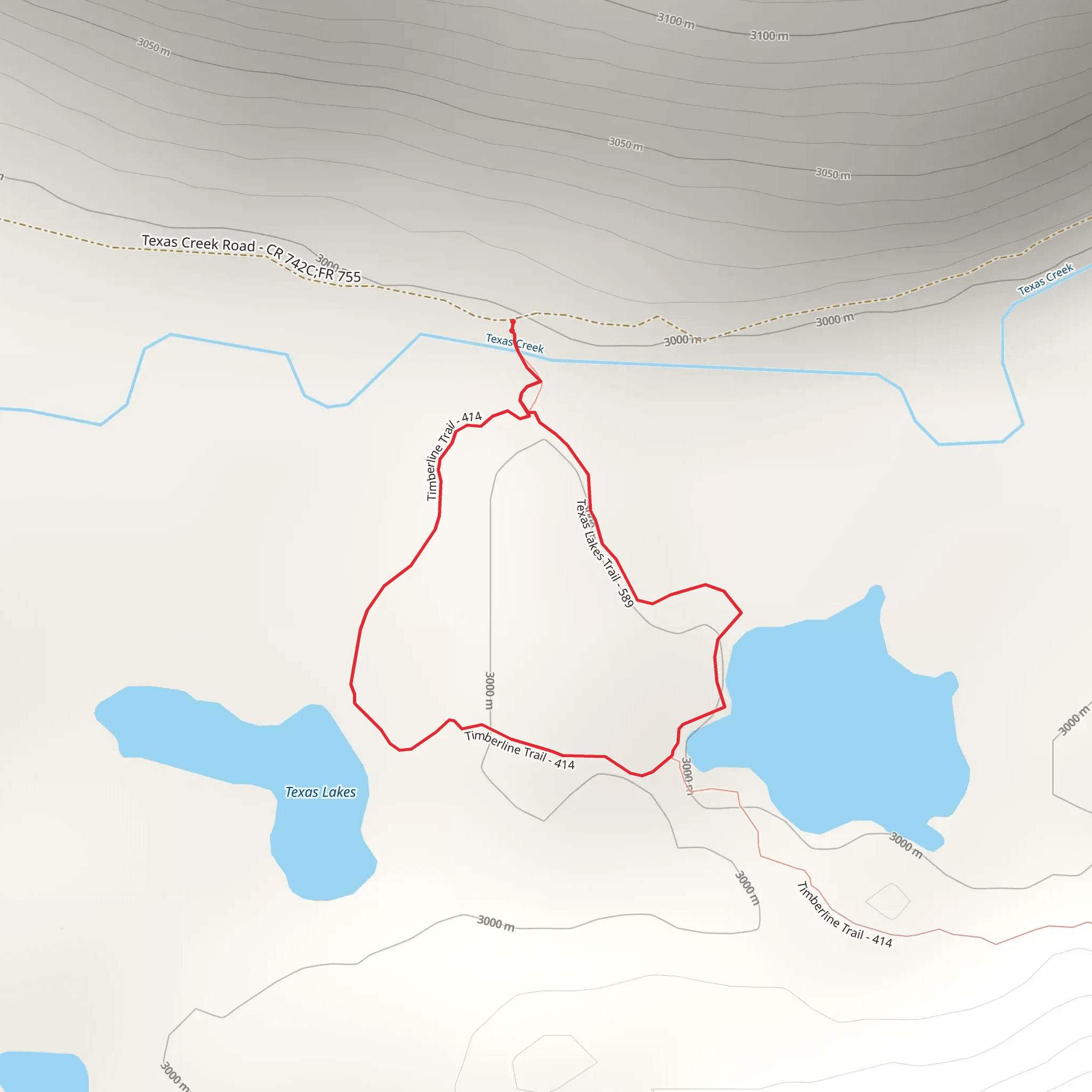 Texas Lakes Trail mobile static map