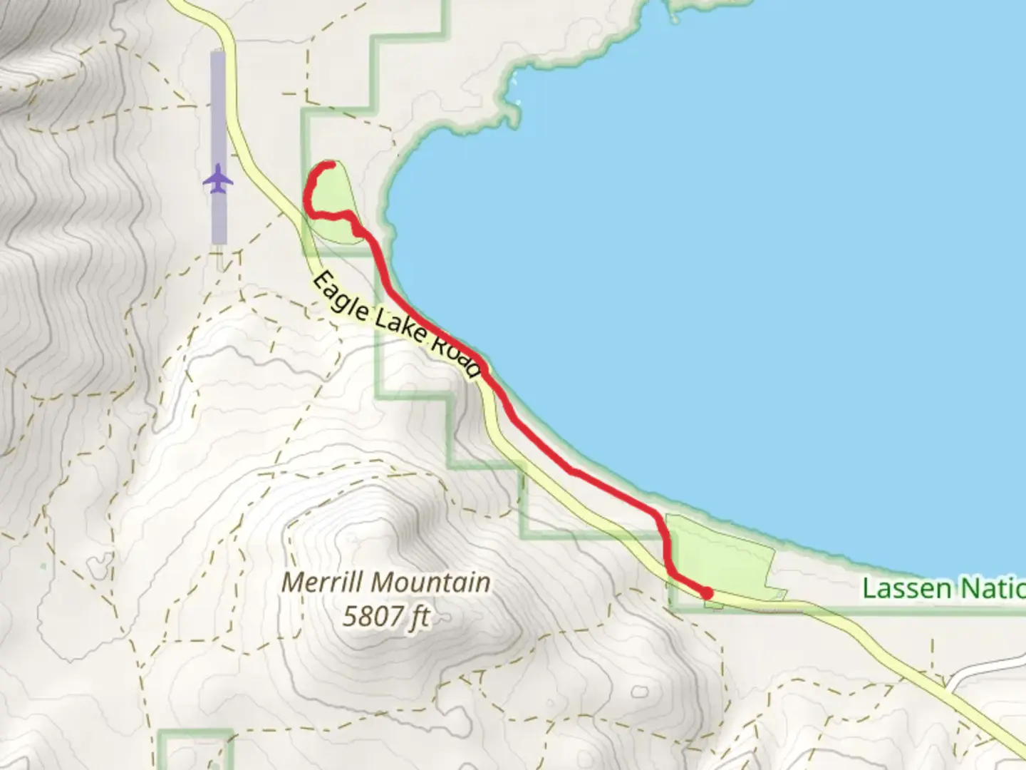 An image depicting the trail Christie Campground and its surrounding area.