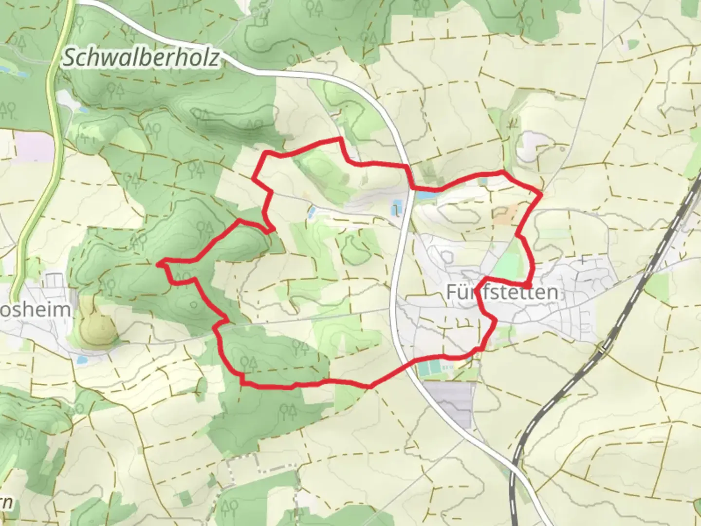 An image depicting the trail Wemdinger Weiher via Rundwanderweg Monheim and its surrounding area.