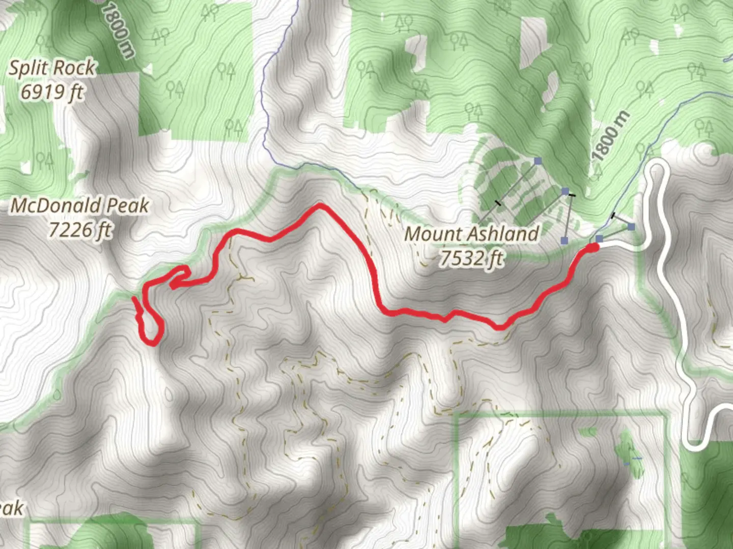 An image depicting the trail Grouse Creek Gap and its surrounding area.