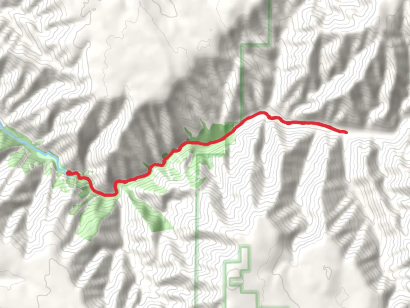 An image depicting the trail South Fork Walla Walla Trail Out and Back and its surrounding area.