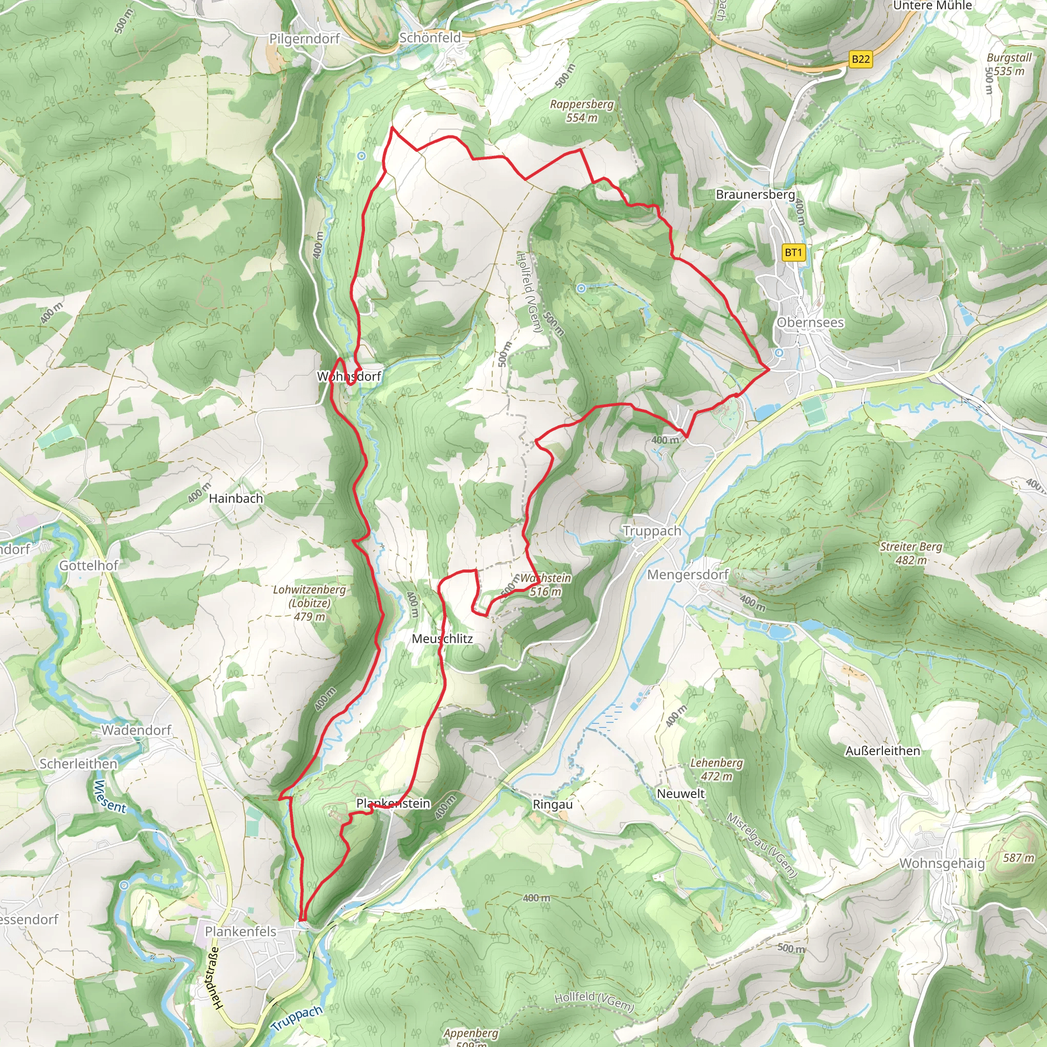 Wachstein and Plankenstein Loop mobile static map
