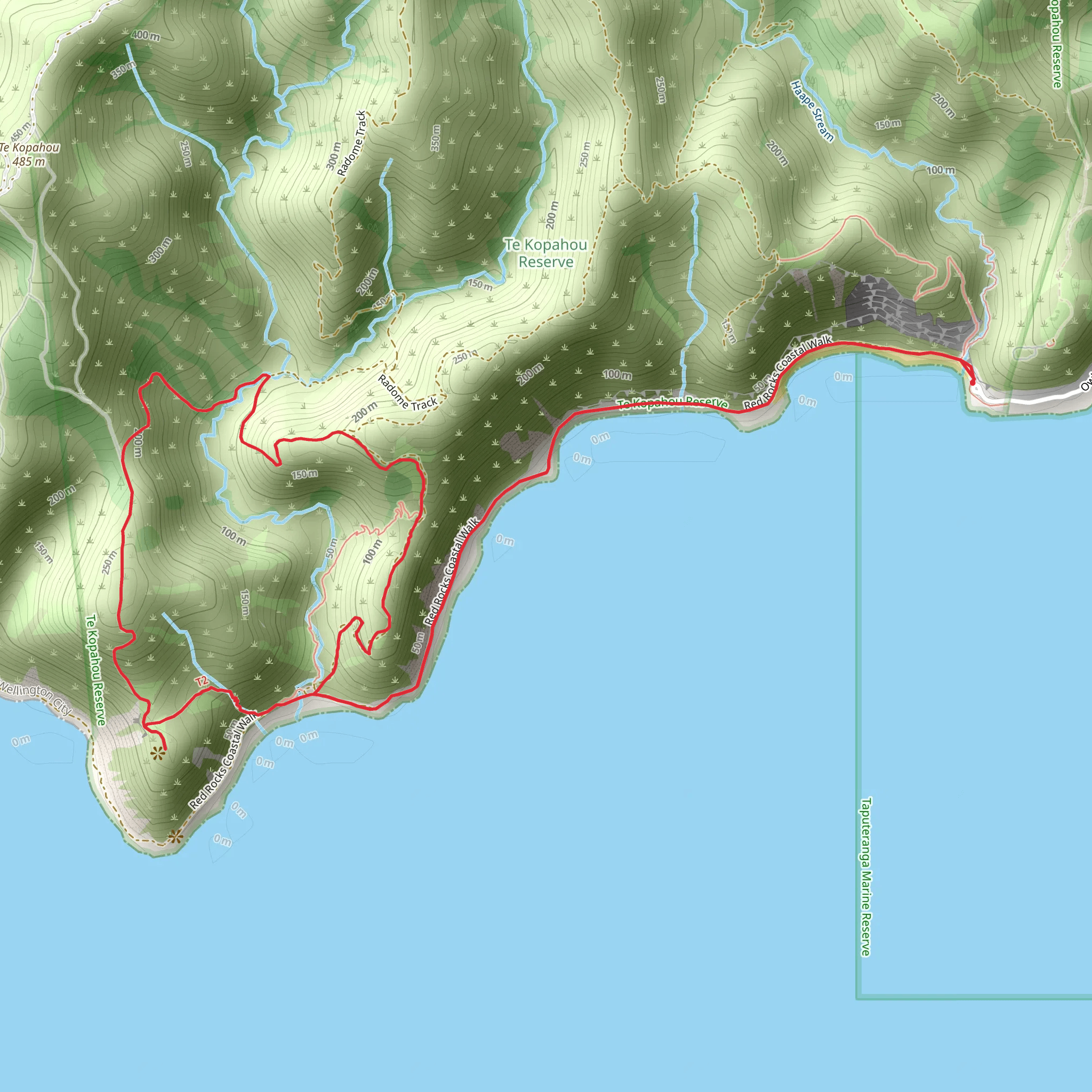 South Coast and WW2 Bunkers Loop mobile static map