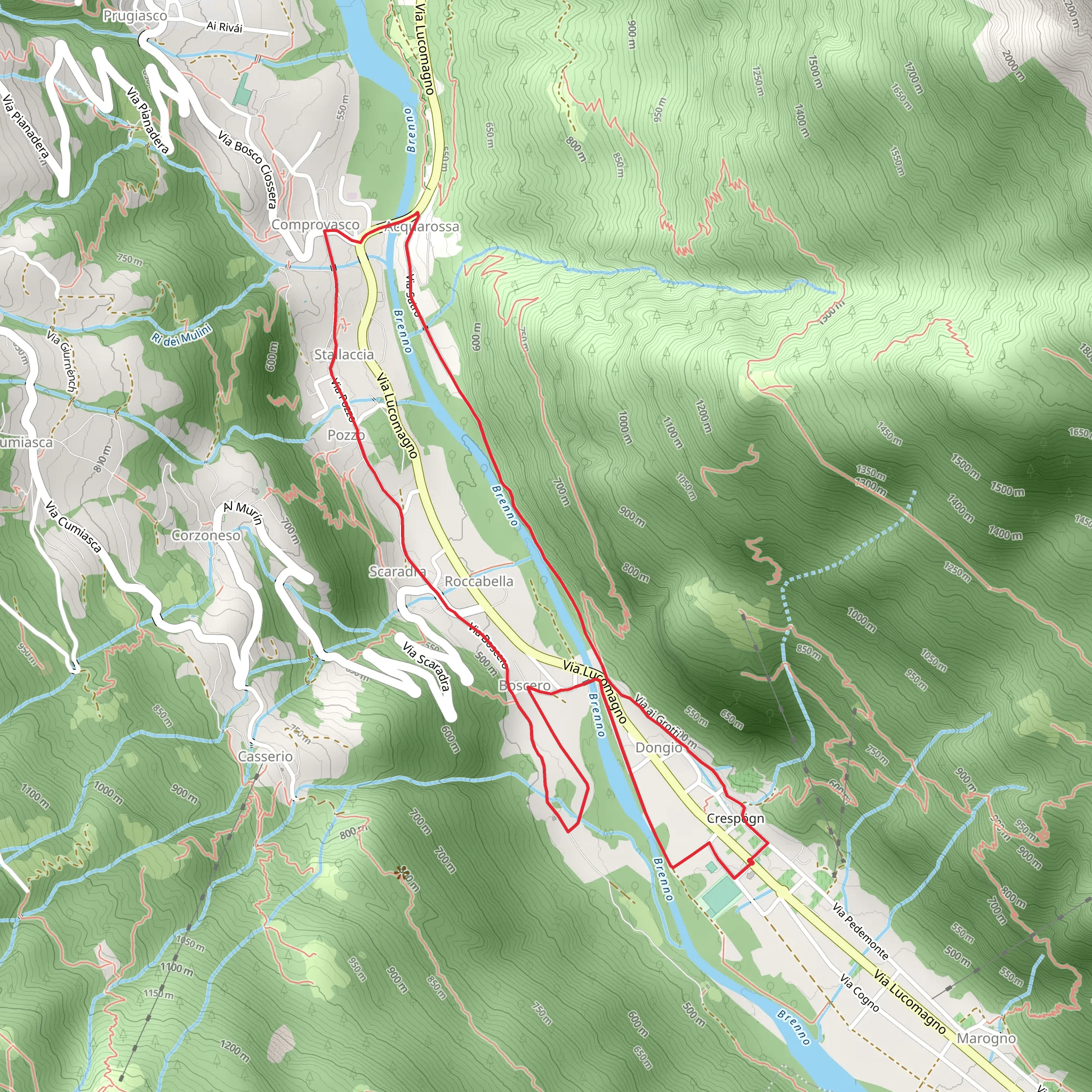 Circuito Dongio - Satro mobile static map