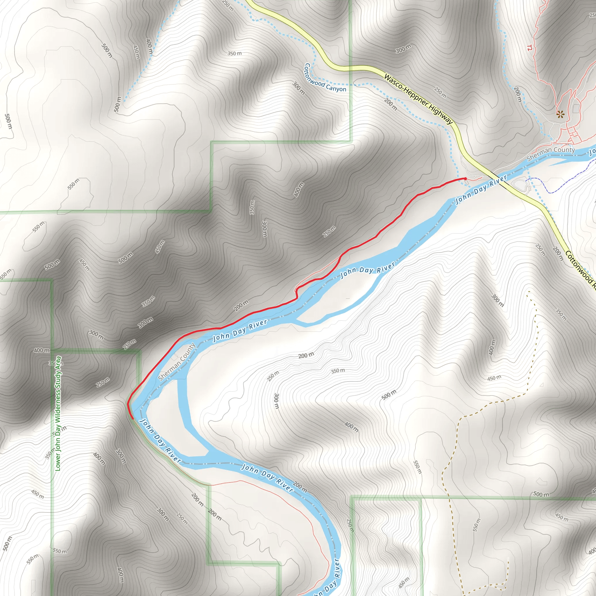 Hard Stone Trail mobile static map