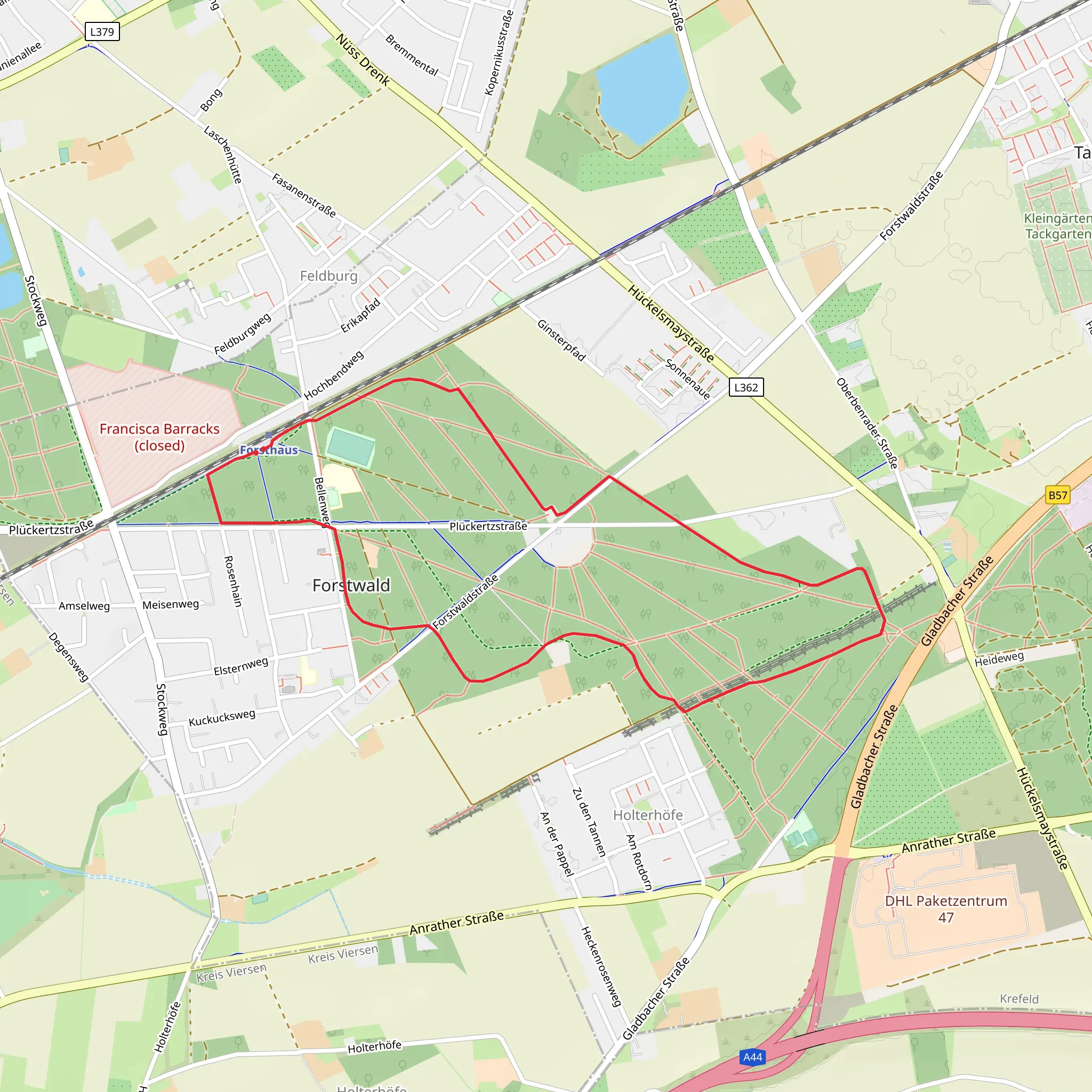 Forstwald Rundweg mobile static map