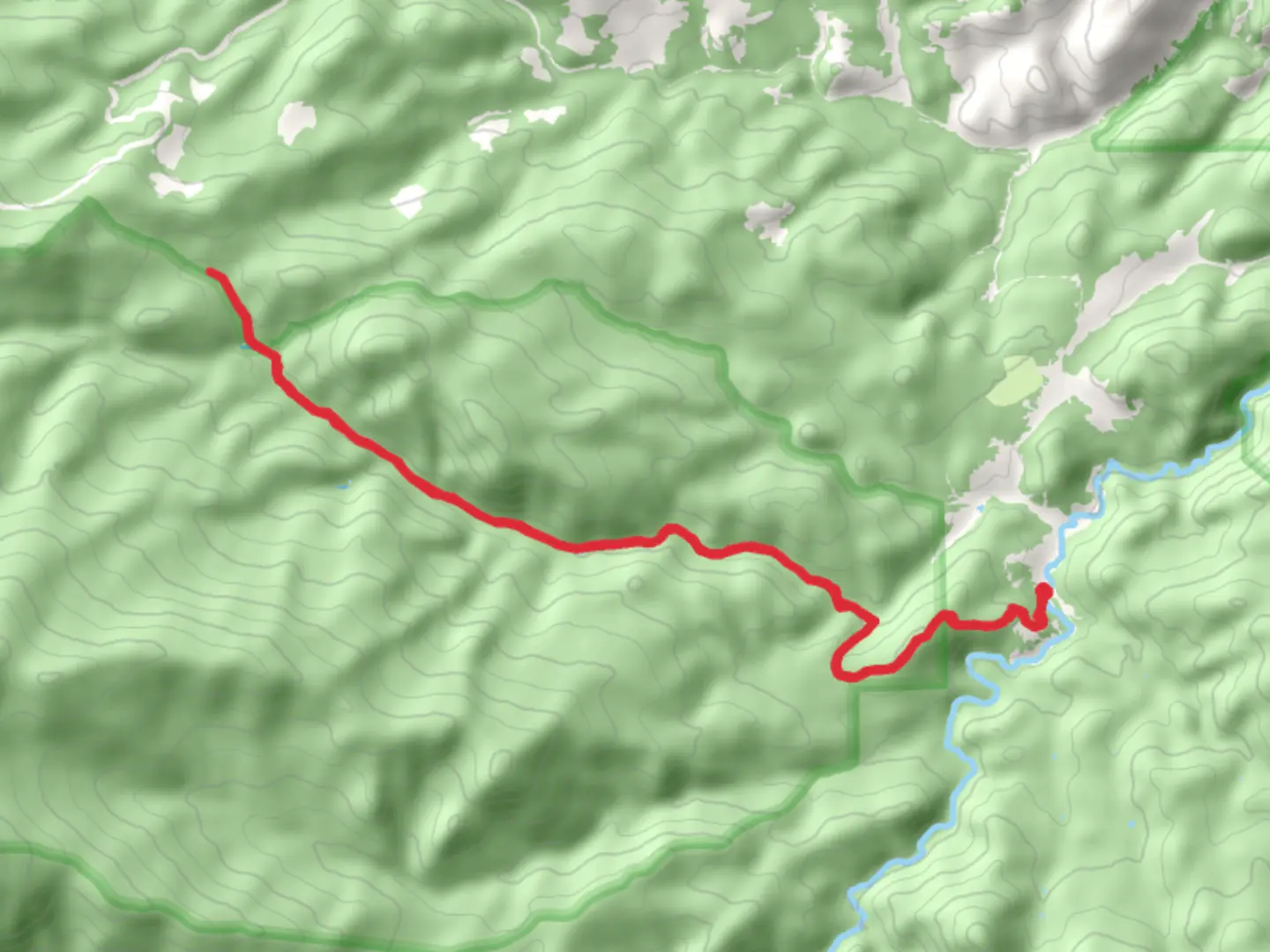 An image depicting the trail Little Beaver Creek Trail and its surrounding area.