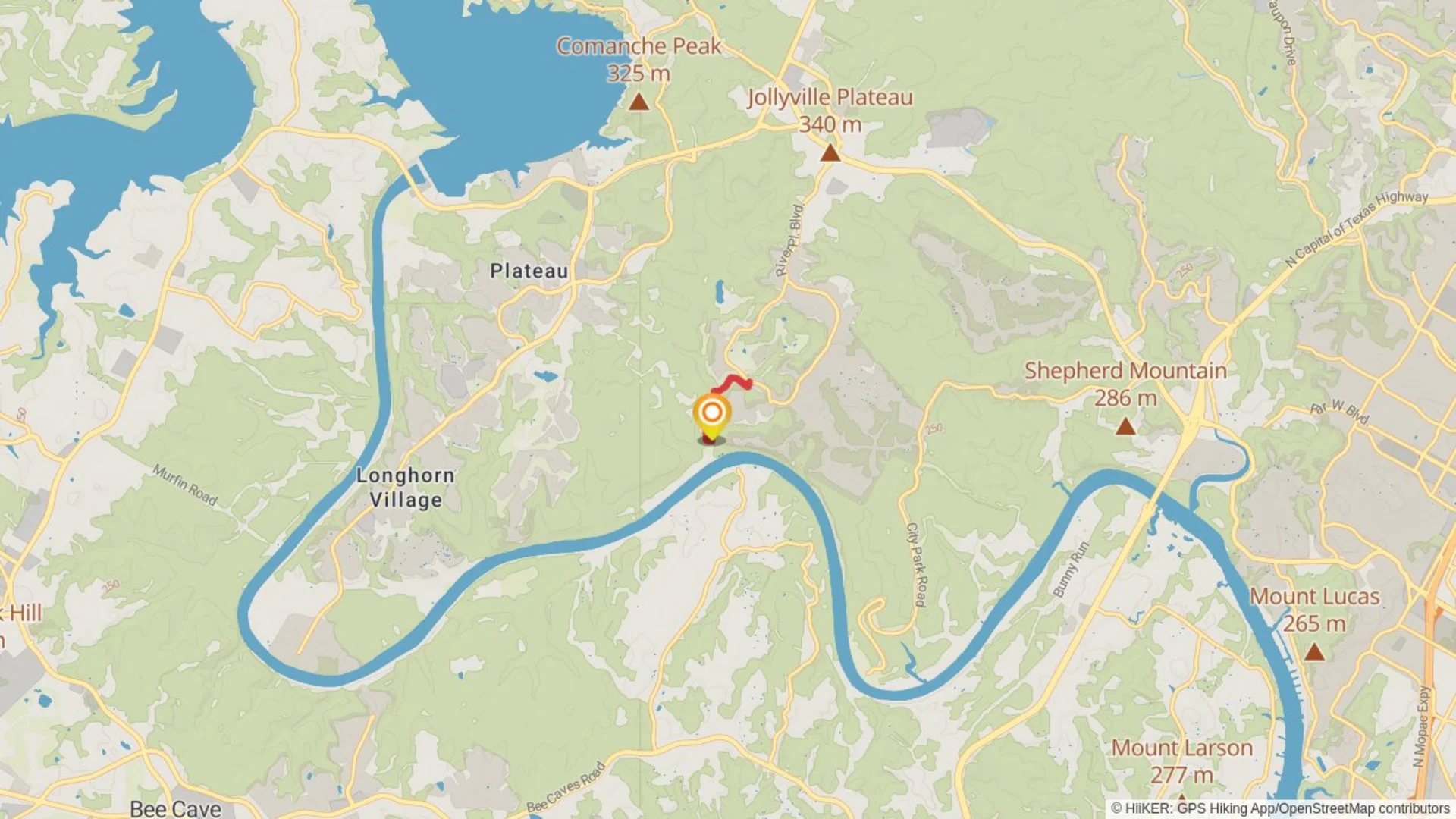 An image depicting the trail Panther Hollow and Little Fern Trail and its surrounding area.